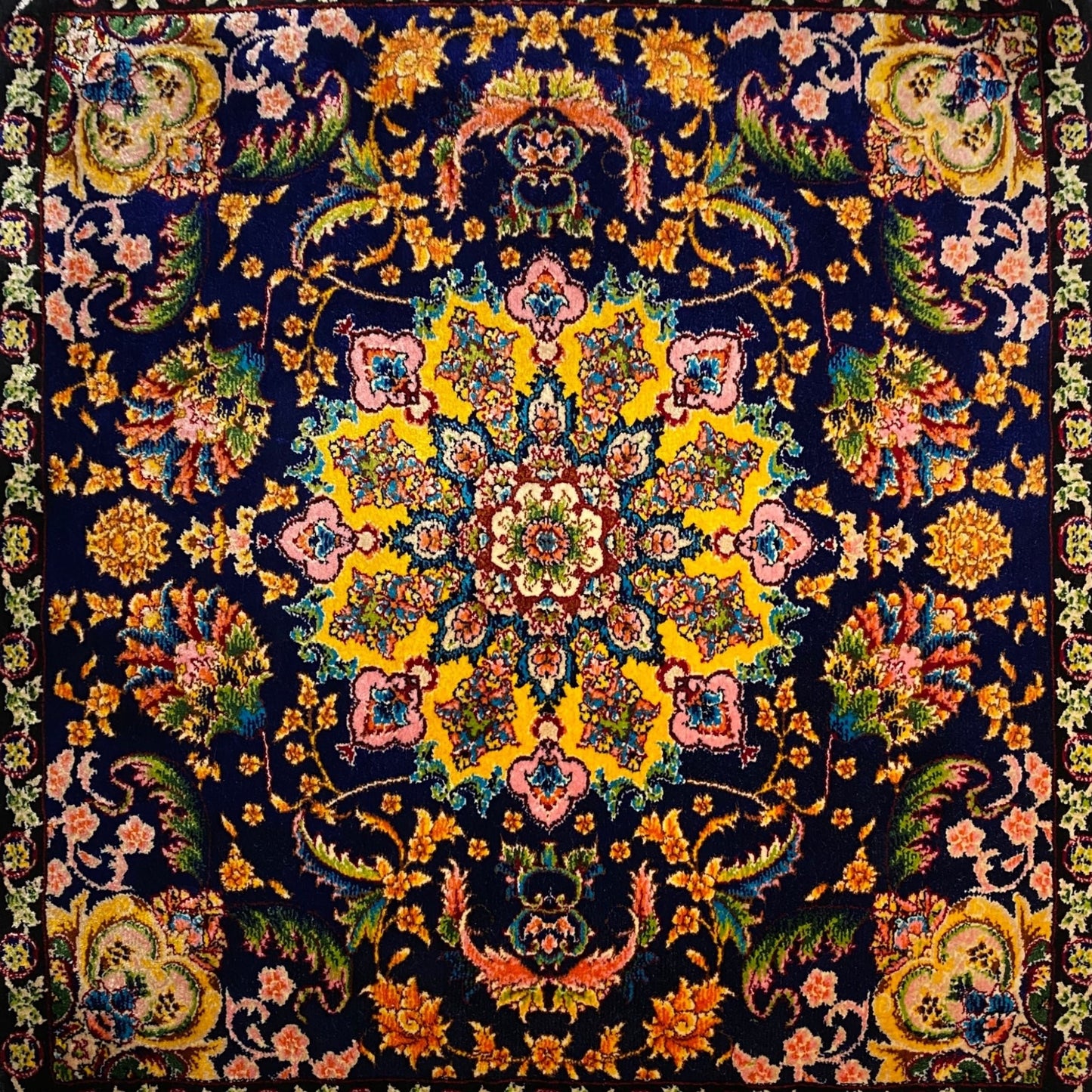 Small Modal Silk Carpet Rug - Kilim Art Gallery