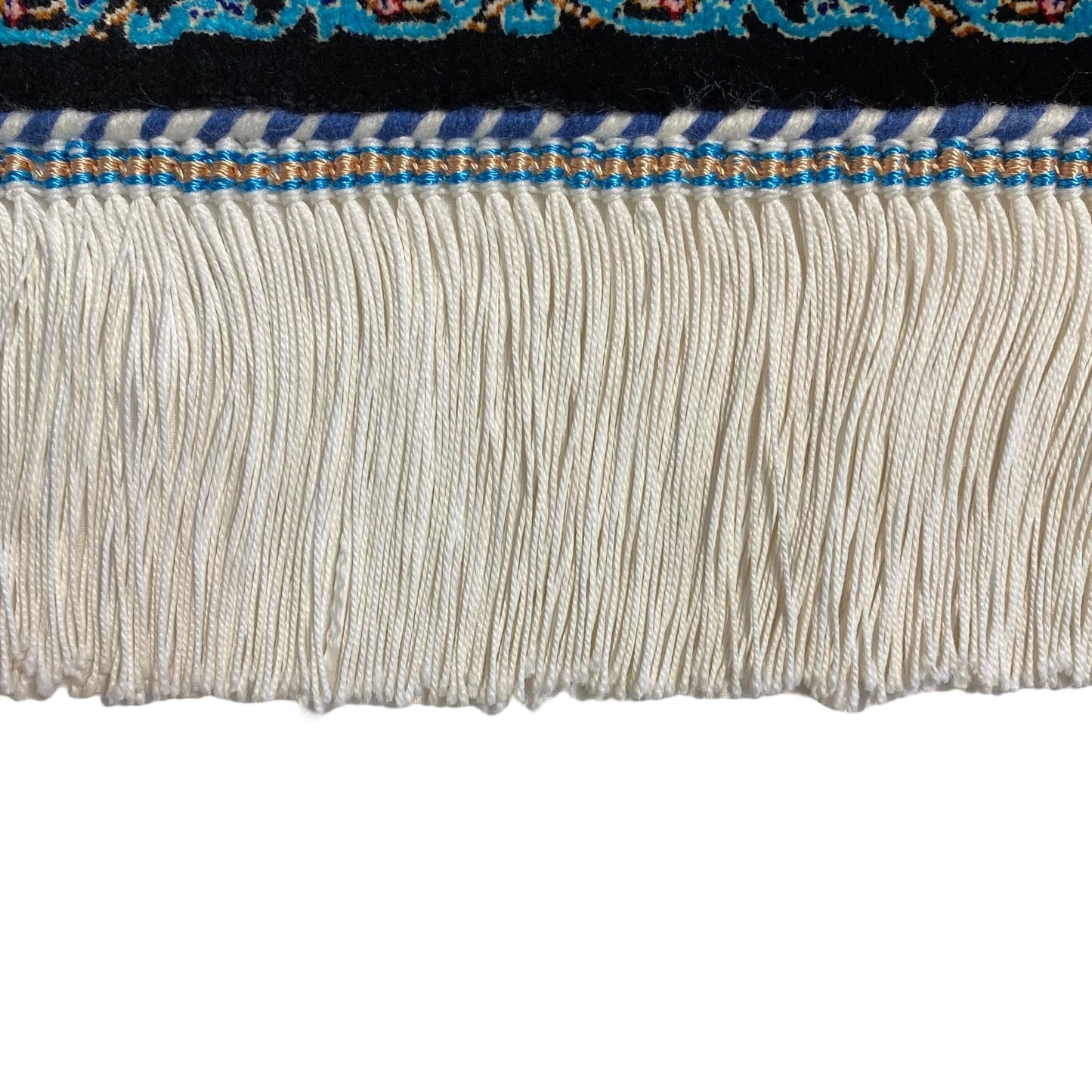 Small Navy Blue Modal Silk Carpet Rug - Kilim Art Gallery