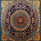Small Navy Blue Modal Silk Carpet Rug - Kilim Art Gallery