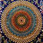 Small Navy Blue Modal Silk Carpet Rug - Kilim Art Gallery