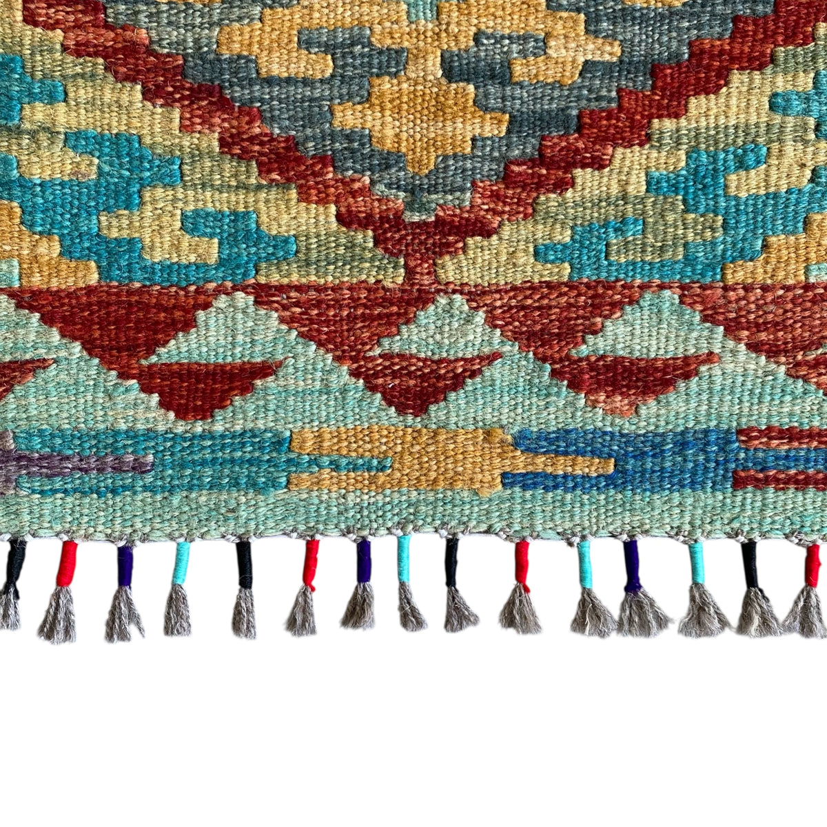 Small Qashqai / Caucasian Design Tribal Kilim Rug Doormat Bath Mat - Kilim Art Gallery