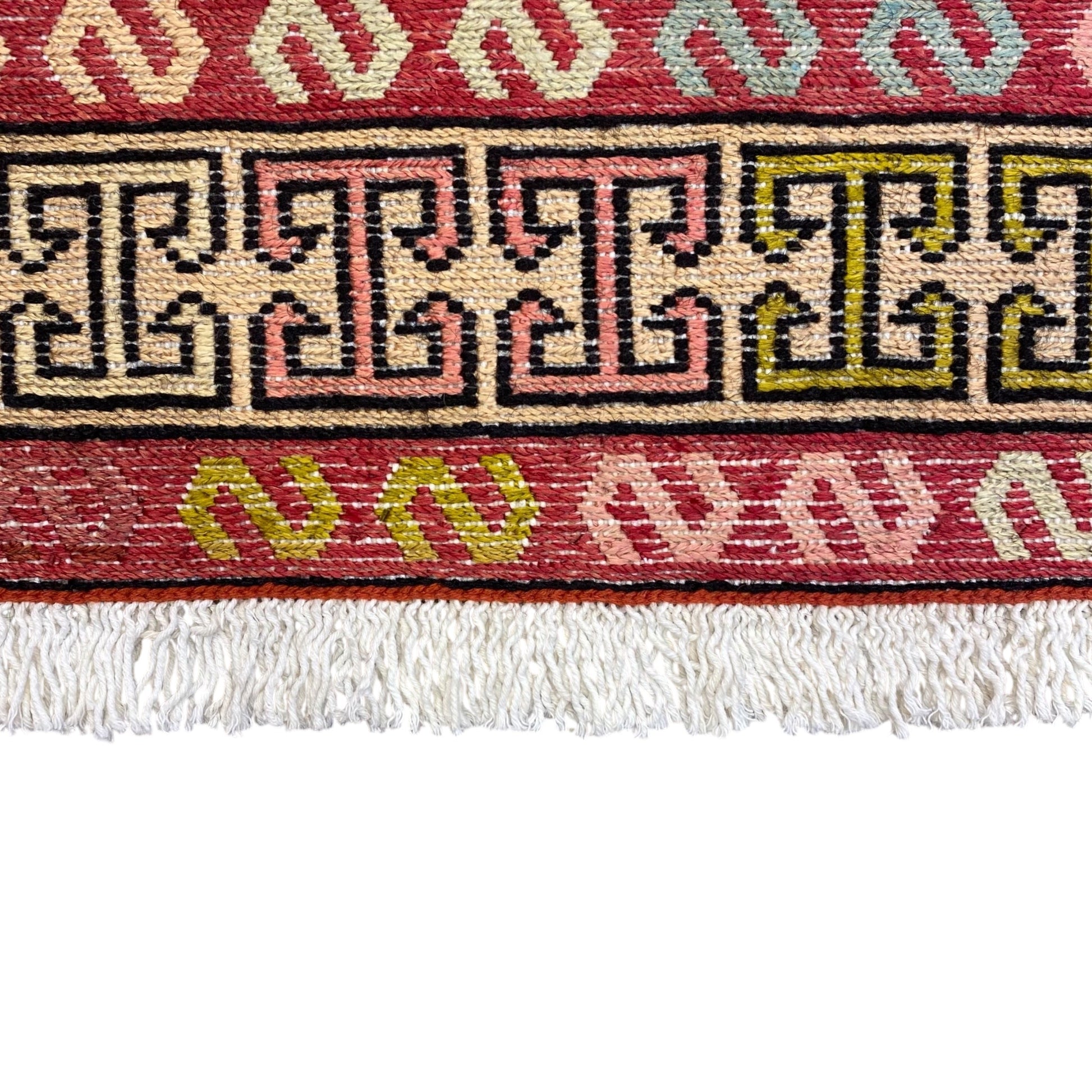 Small Silk Soumak Kelim Rug with Animal Desgin - Kilim Art Gallery