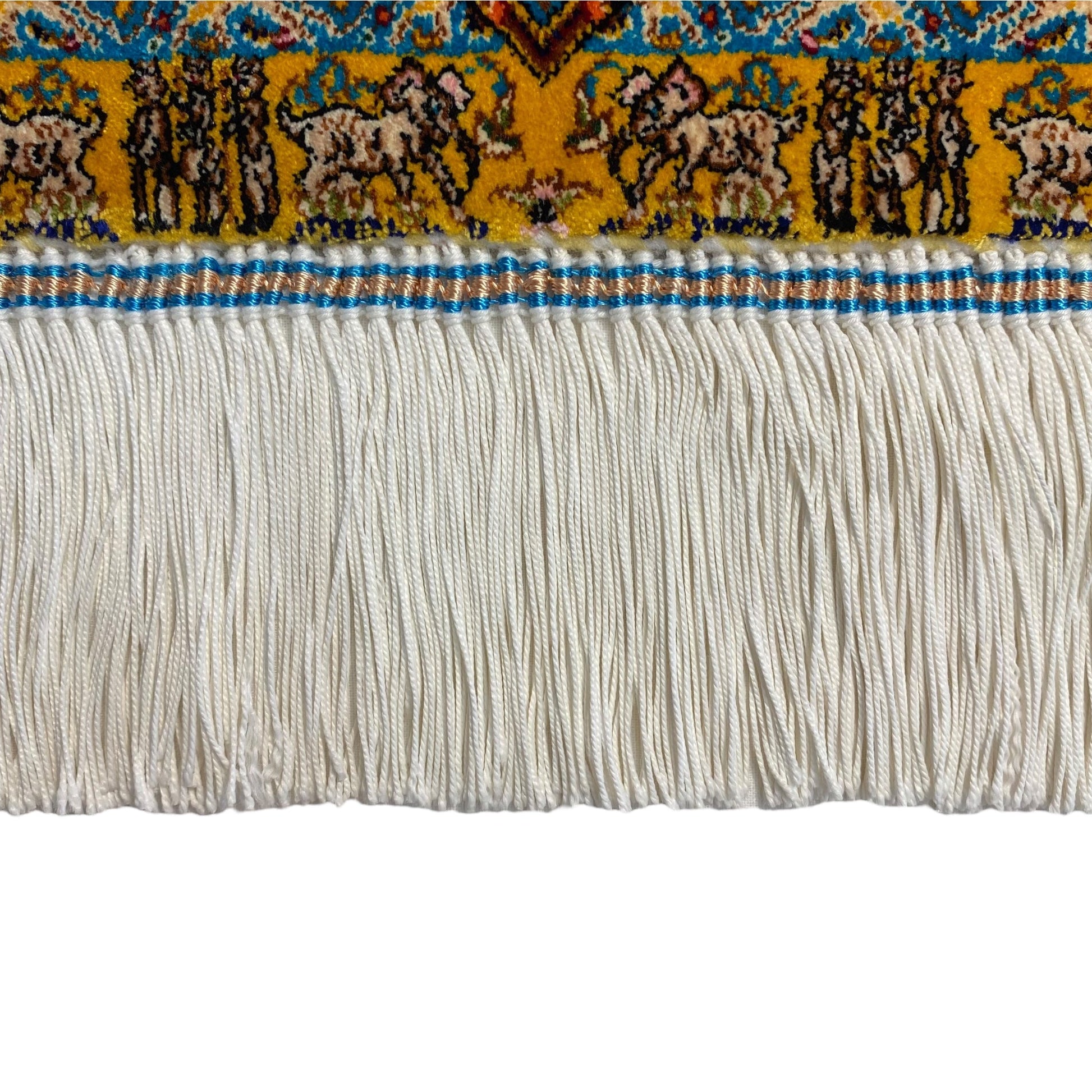 Small Square Modal Silk Rug - Kilim Art Gallery