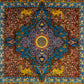 Small Square Modal Silk Rug - Kilim Art Gallery