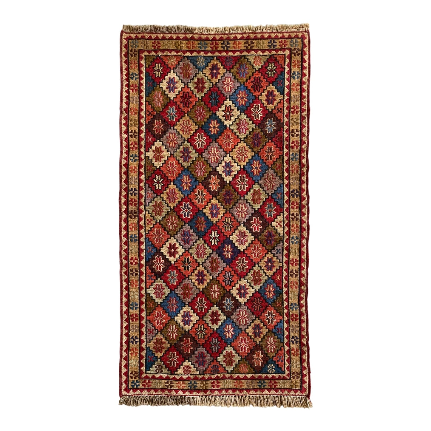 Small Tribal Caucasian Soumak Rug - Kilim Art Gallery