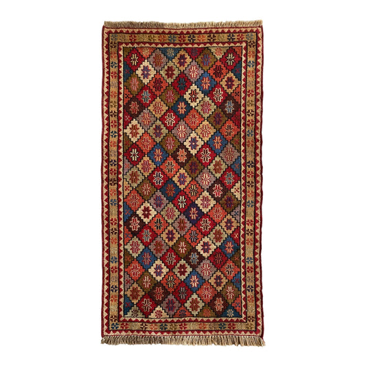 Small Tribal Caucasian Soumak Rug - Kilim Art Gallery