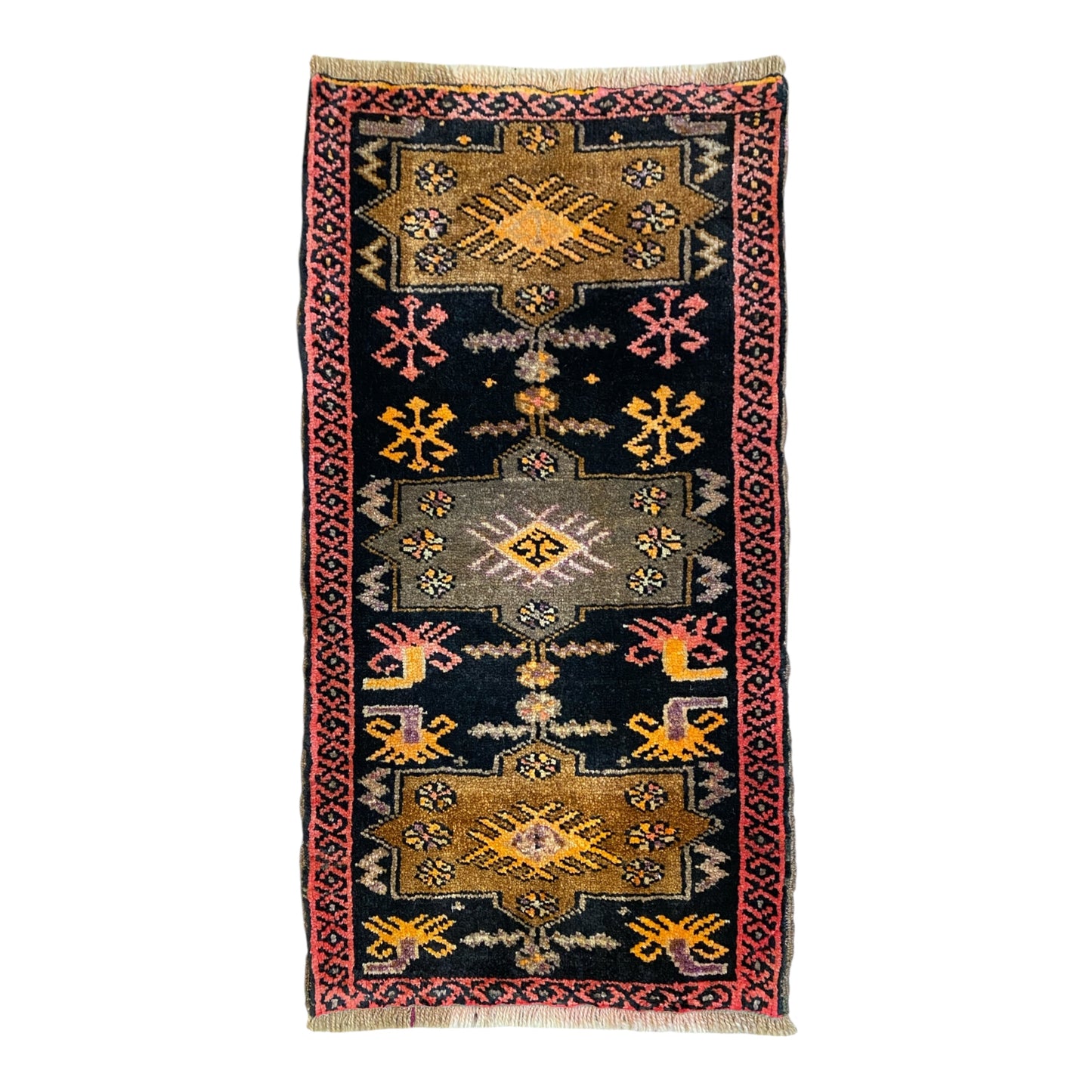 Small Tribal Kars Yastik Rug - Kilim Art Gallery