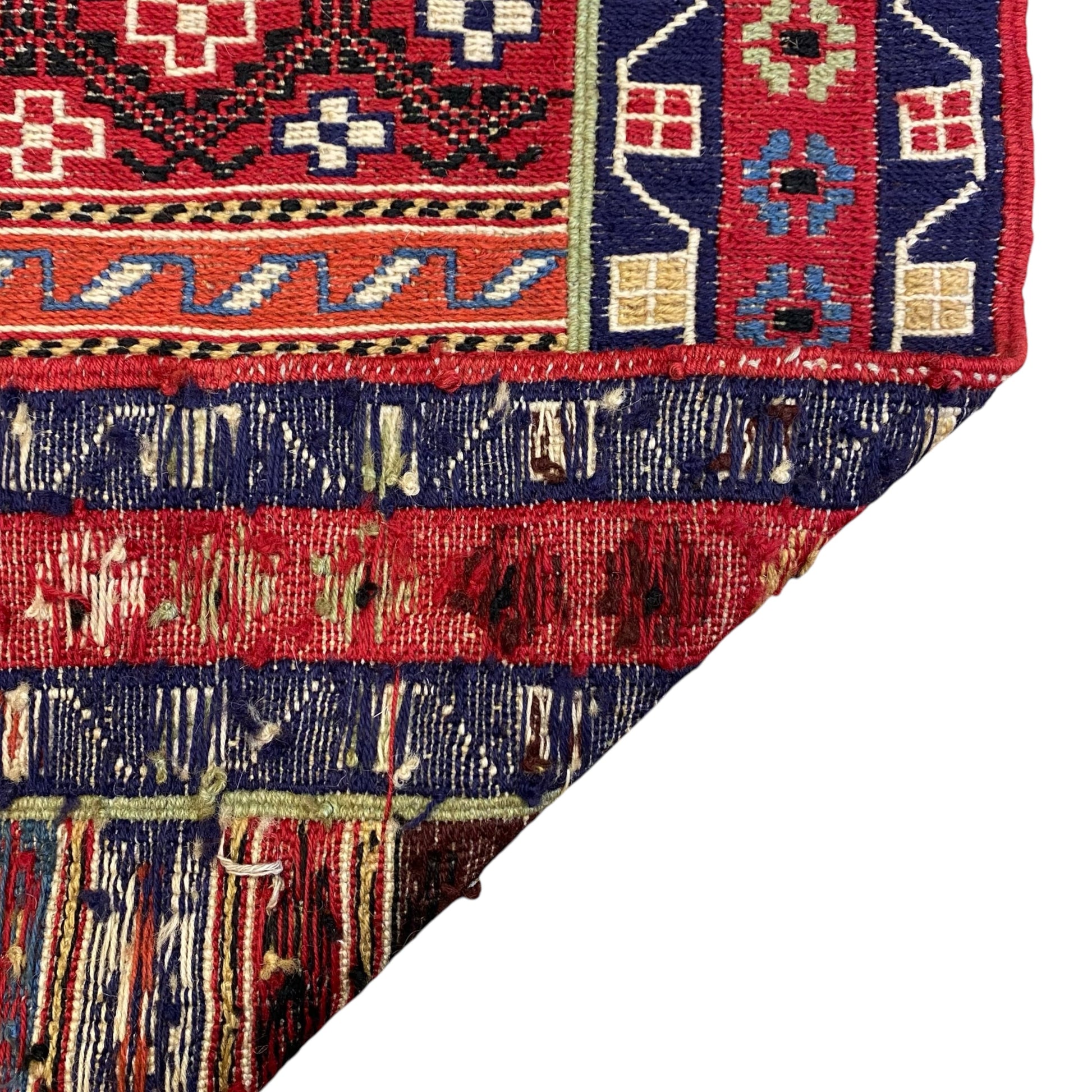 Small Tribal RahRah Soumak Kilim Rug - Kilim Art Gallery