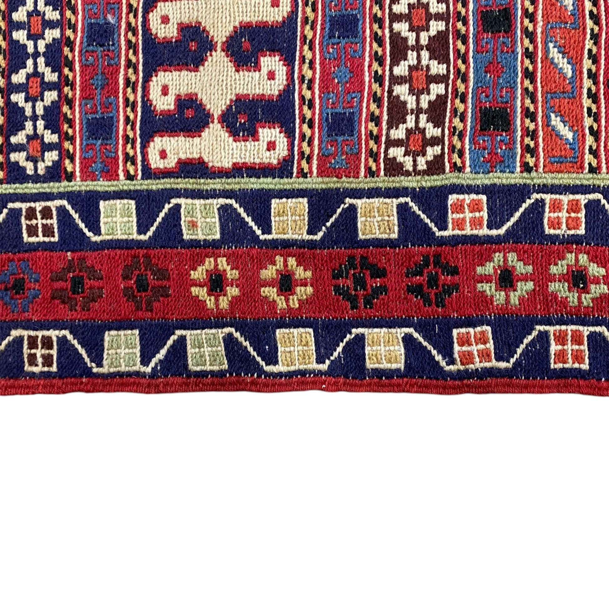 Small Tribal RahRah Soumak Kilim Rug - Kilim Art Gallery