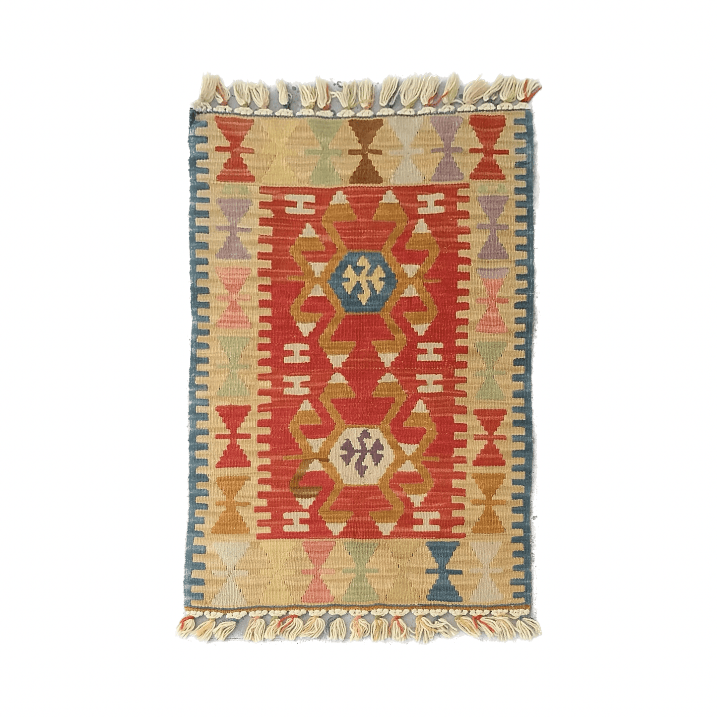 Small Wool Nomadic Kelim Rug - Kilim Art Gallery