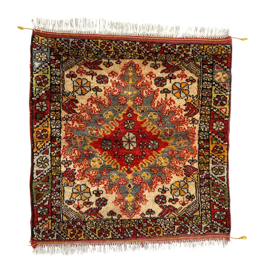 Square Cappadocia Yeşilhisar Soğanli Rug - Kilim Art Gallery
