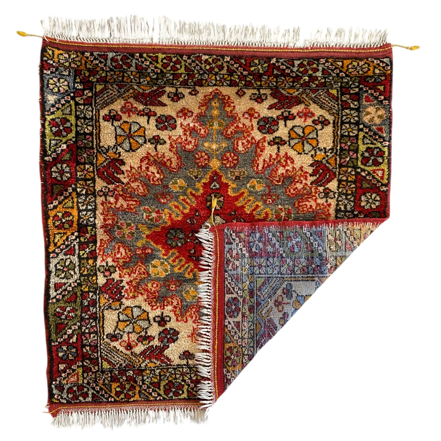 Square Cappadocia Yeşilhisar Soğanli Rug - Kilim Art Gallery
