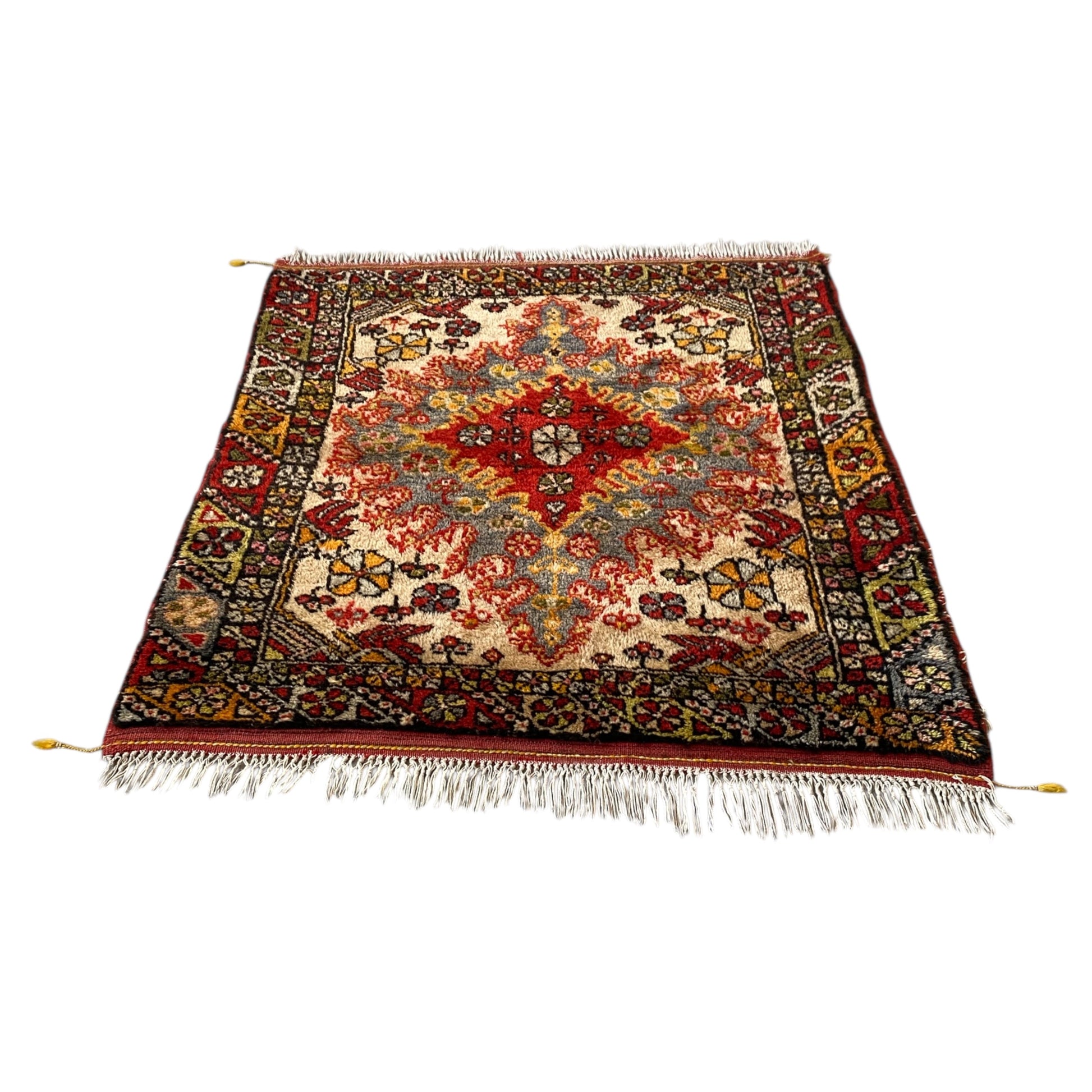 Square Cappadocia Yeşilhisar Soğanli Rug - Kilim Art Gallery