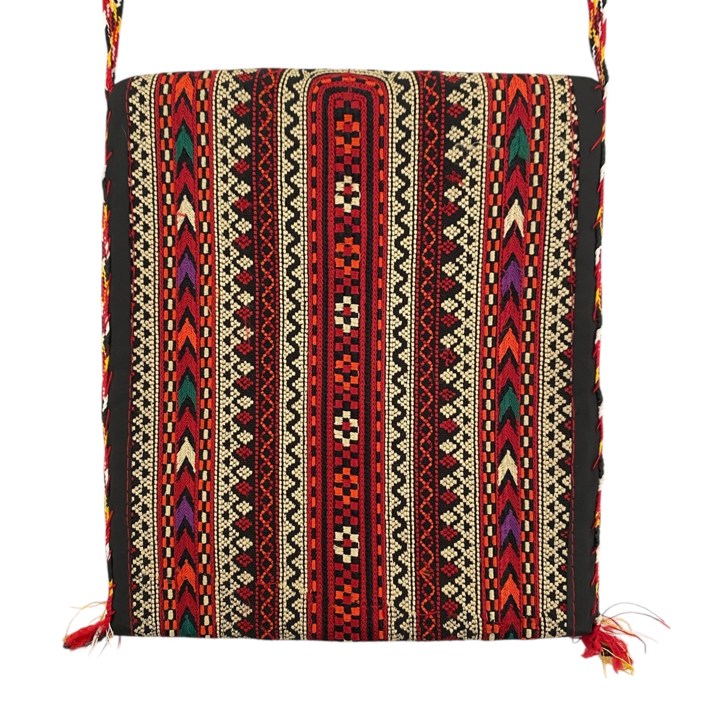 Striped Embroidered Turkoman Pouch Purse Case - Kilim Art Gallery