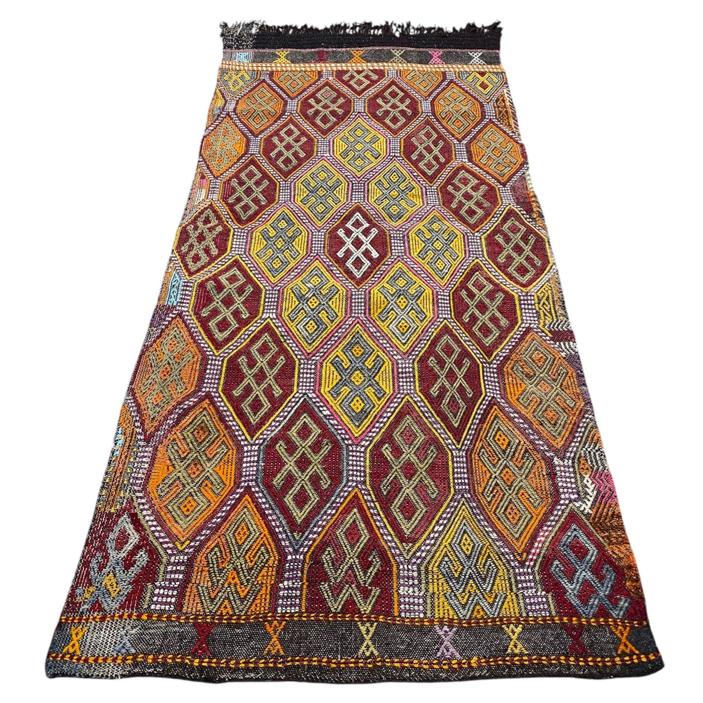 Taurus Mountains Nomadic Cicim Kilim Rug - Kilim Art Gallery