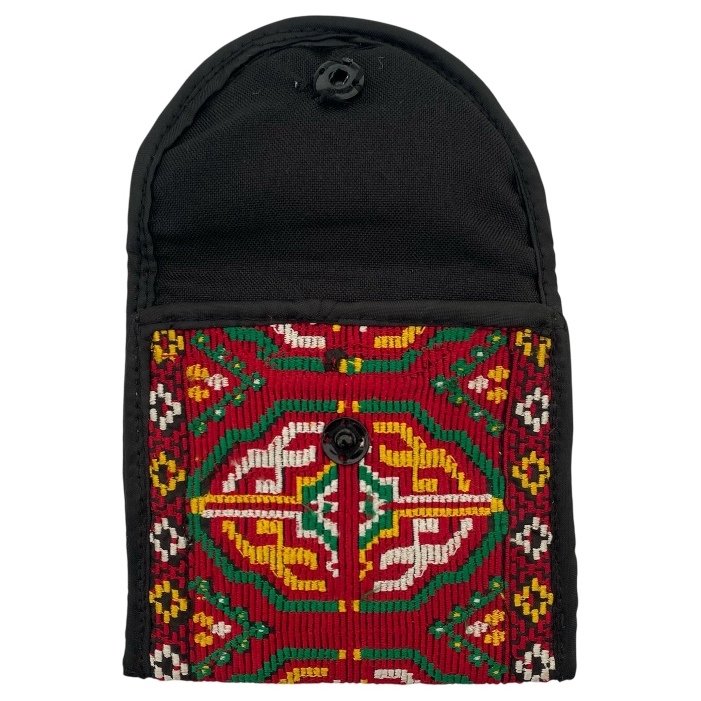 Tekke Buhara Embroidered Small Boho Pouch Purse Case - Kilim Art Gallery