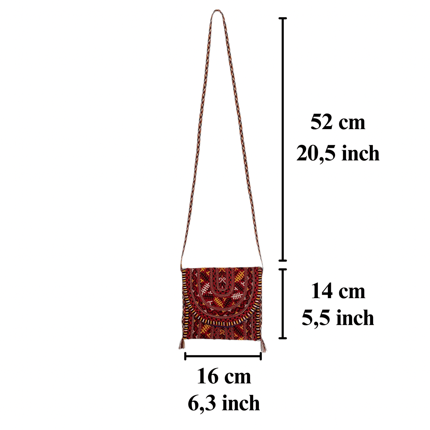 Tekke Turkmen Embroidered Bag Pouch Purse - Kilim Art Gallery
