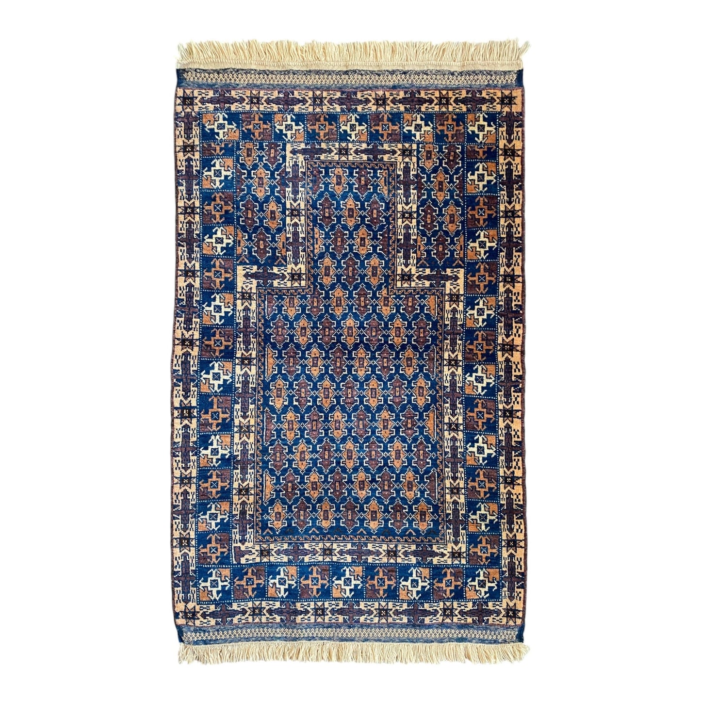 Tribal Blue Dowry Prayer Mat Carpet Rug - Kilim Art Gallery