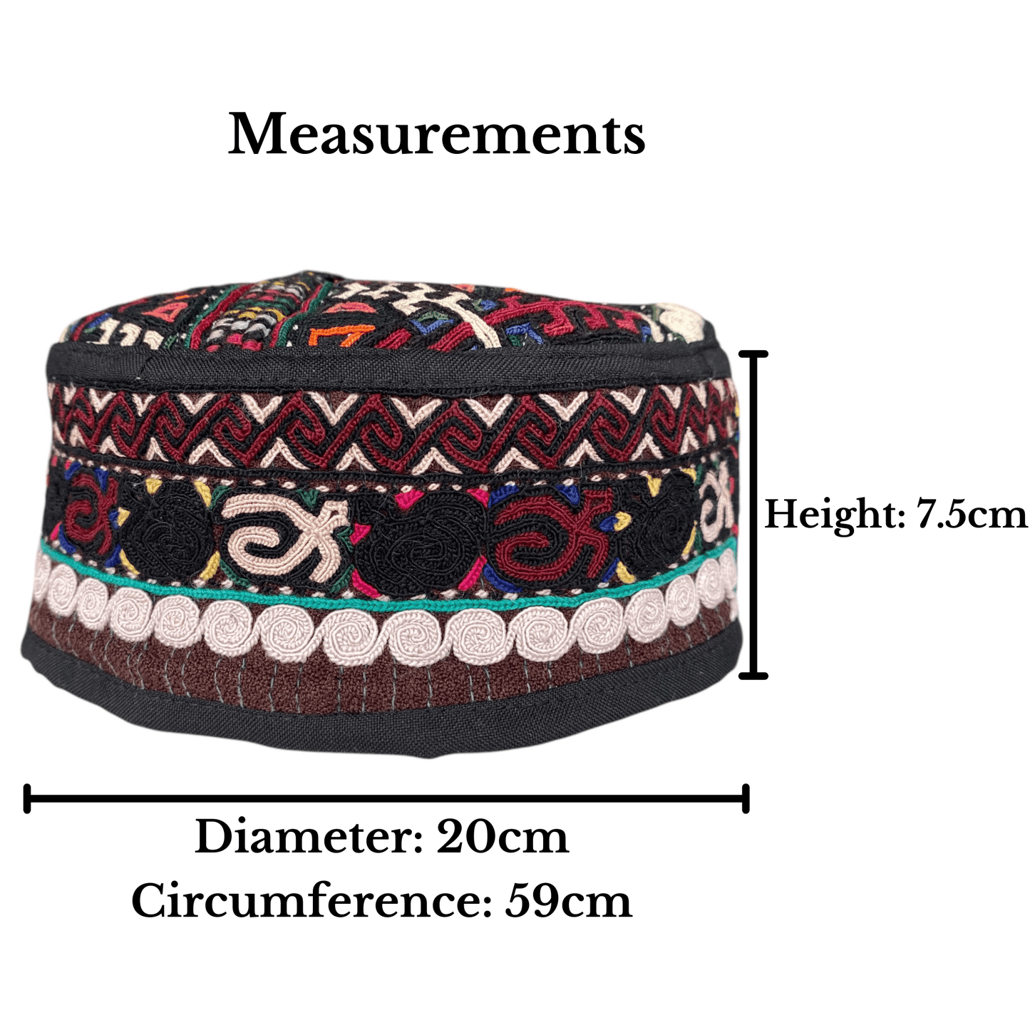 Tribal Colorful Turkoman Hat - Kilim Art Gallery