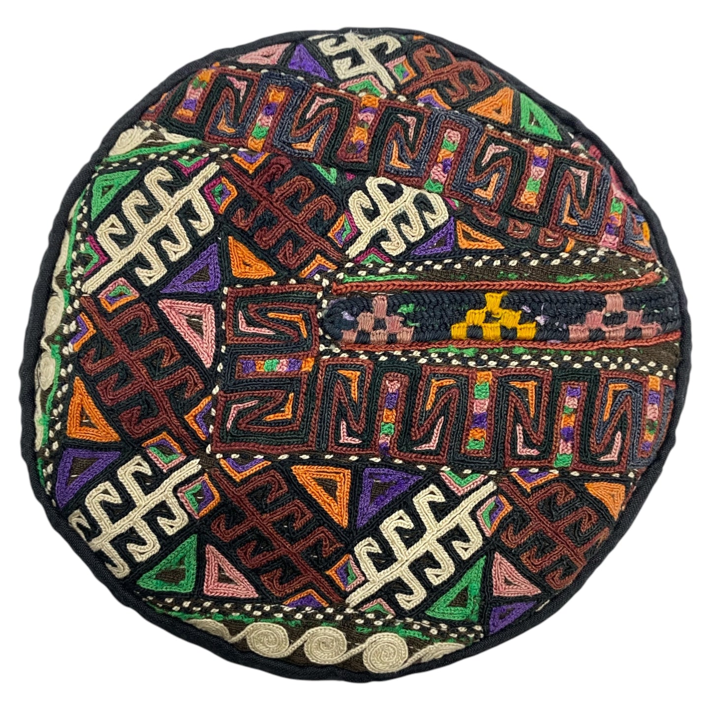 Tribal Embroidered Turkmen Hat - Kilim Art Gallery