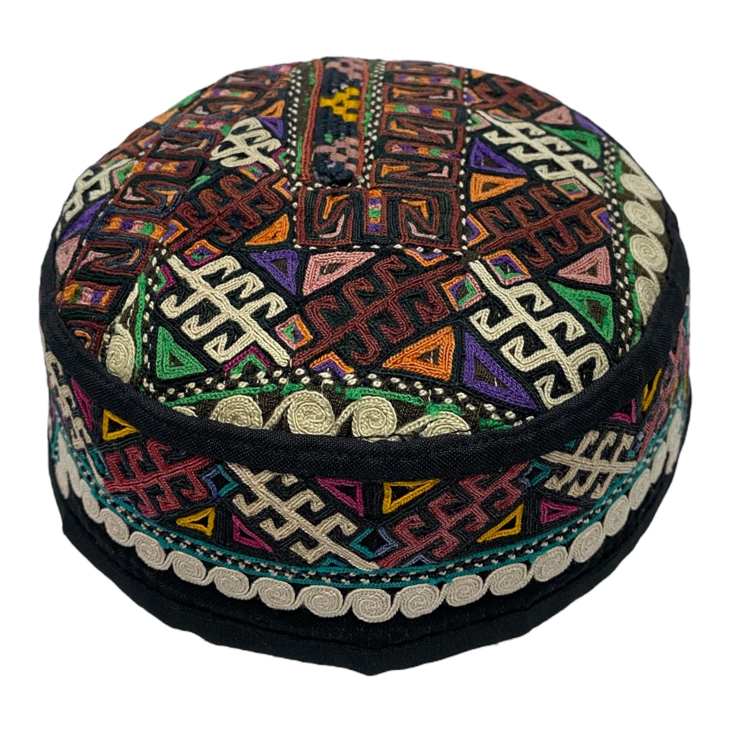 Tribal Embroidered Turkmen Hat - Kilim Art Gallery