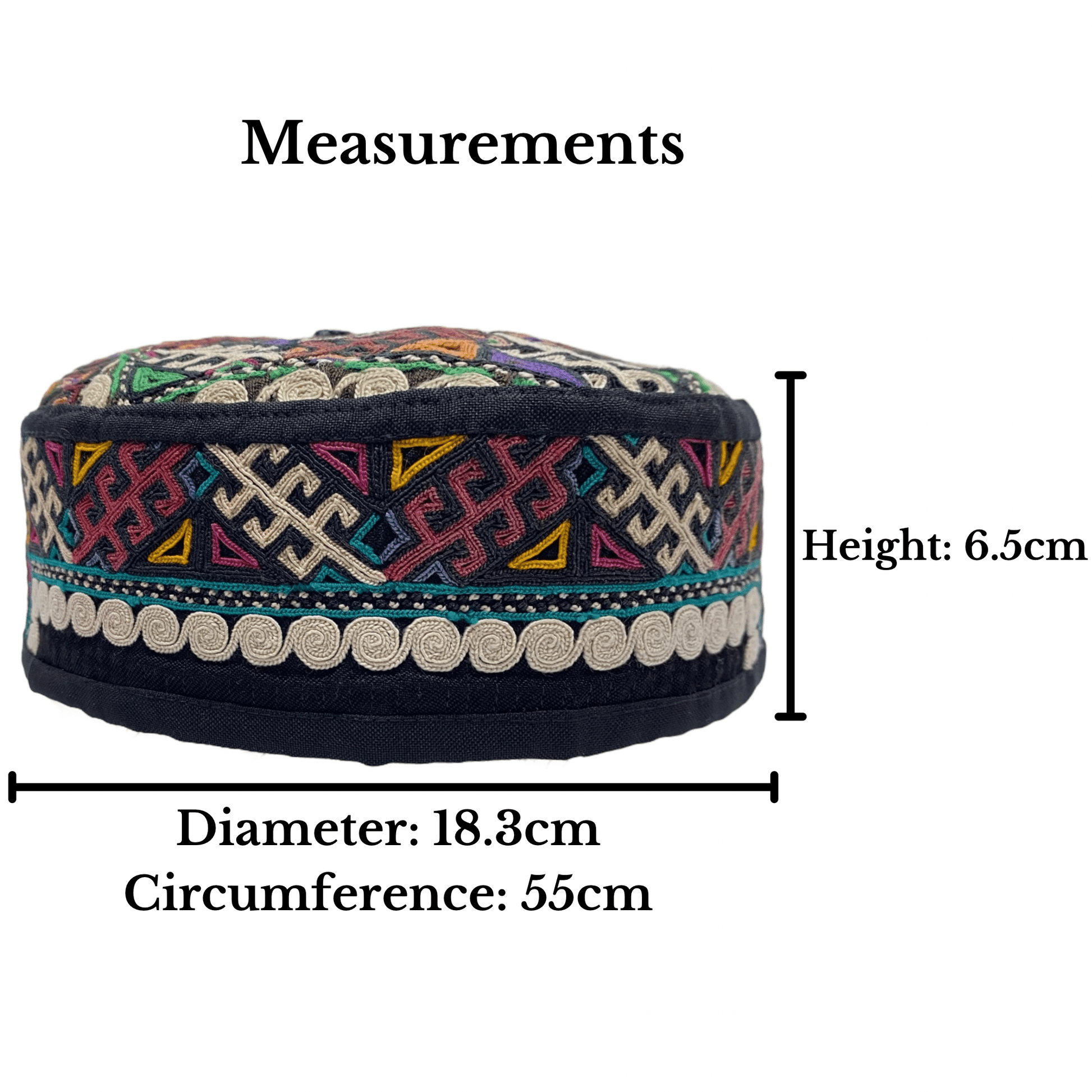 Tribal Embroidered Turkmen Hat - Kilim Art Gallery
