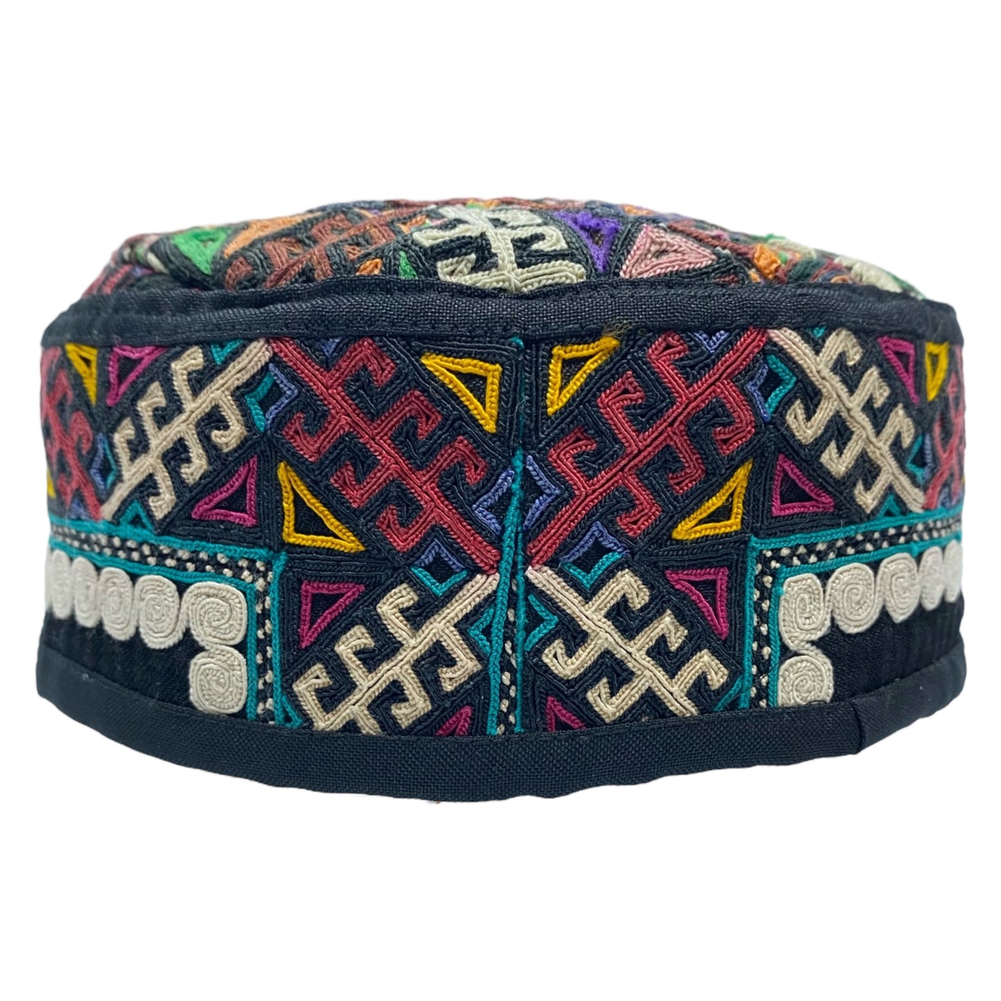 Tribal Embroidered Turkmen Hat - Kilim Art Gallery