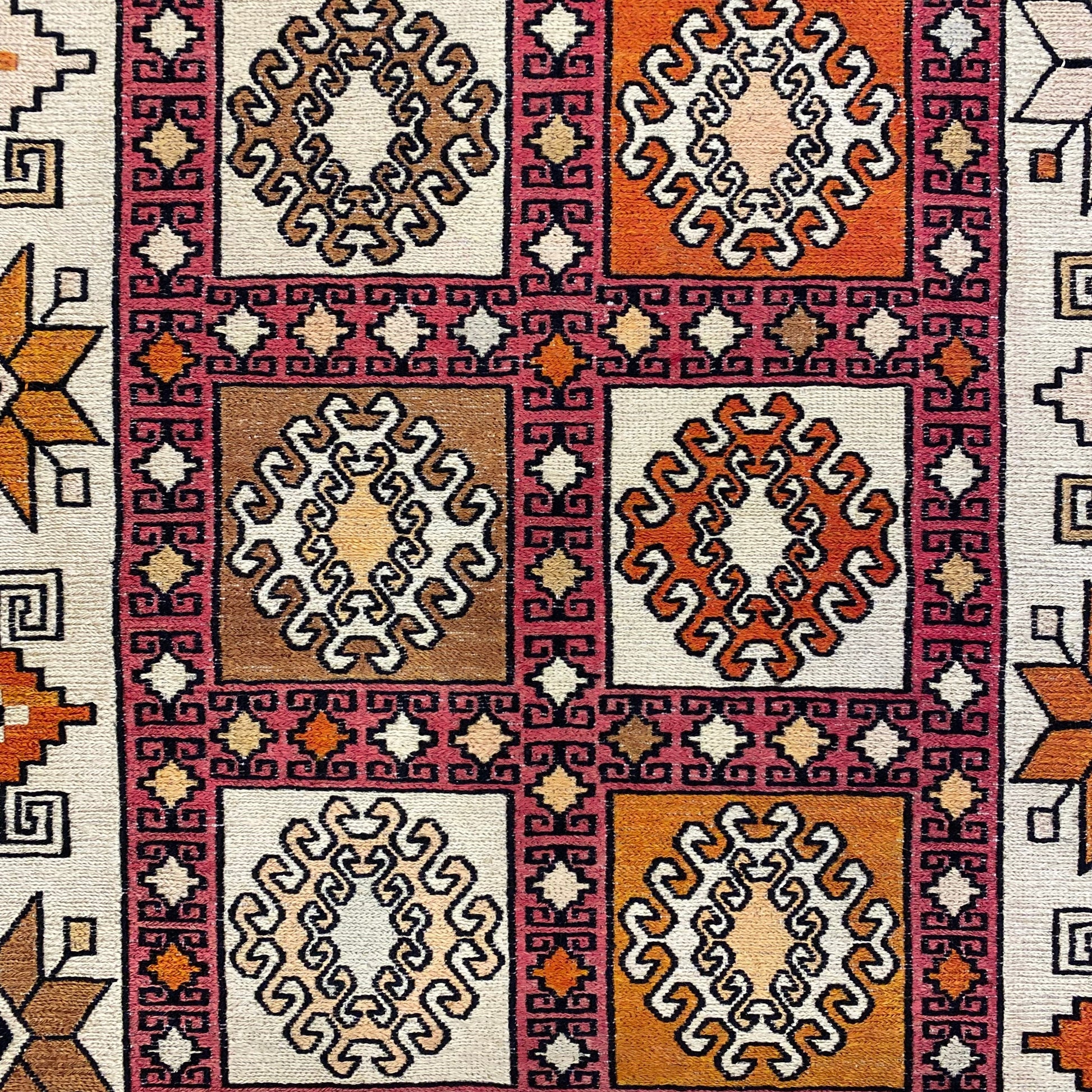 Tribal Silk Sumak Kilim Rug - Kilim Art Gallery