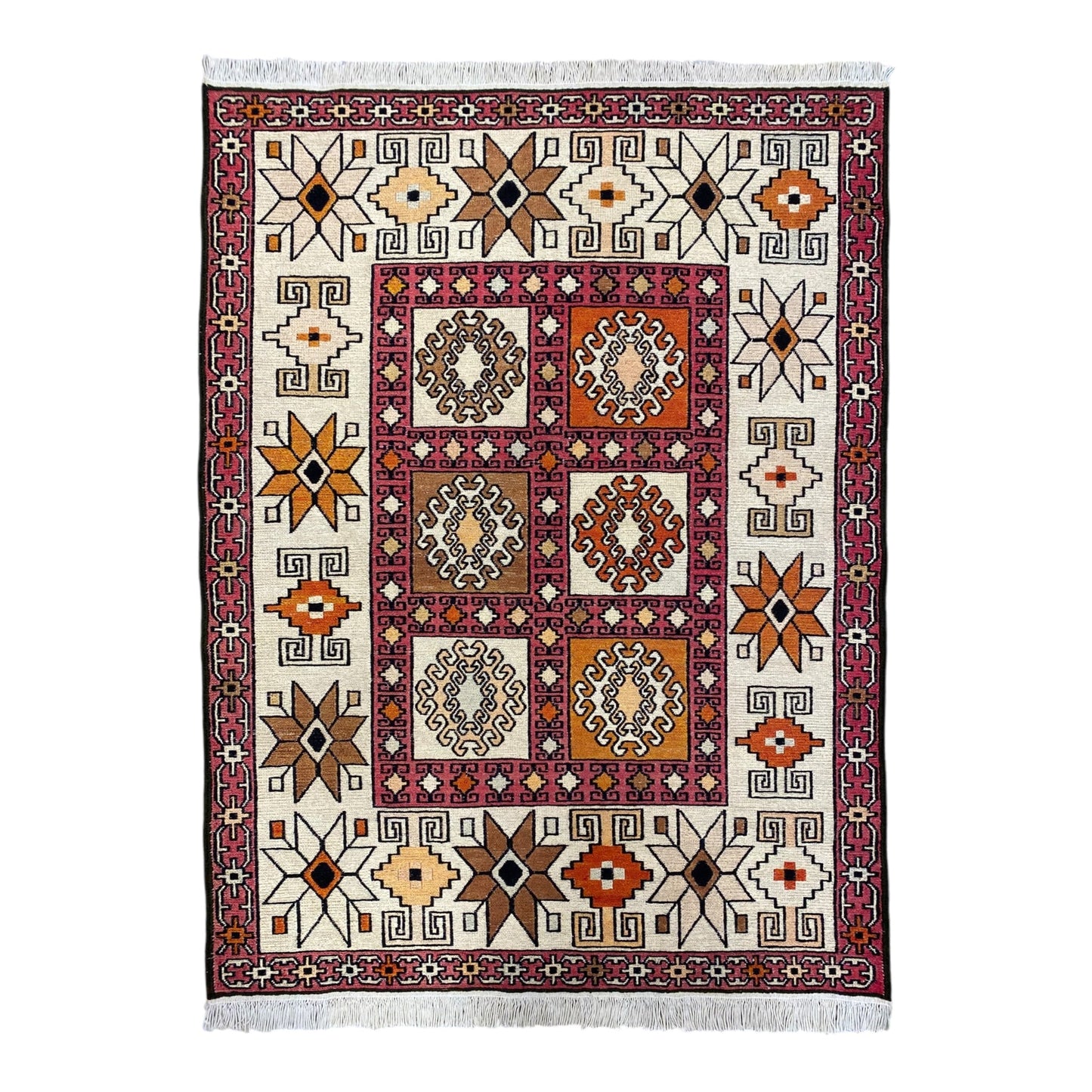 Tribal Silk Sumak Kilim Rug - Kilim Art Gallery