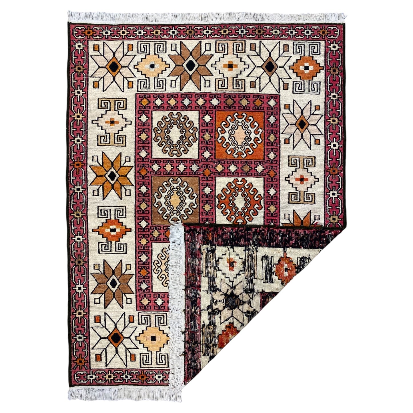 Tribal Silk Sumak Kilim Rug - Kilim Art Gallery