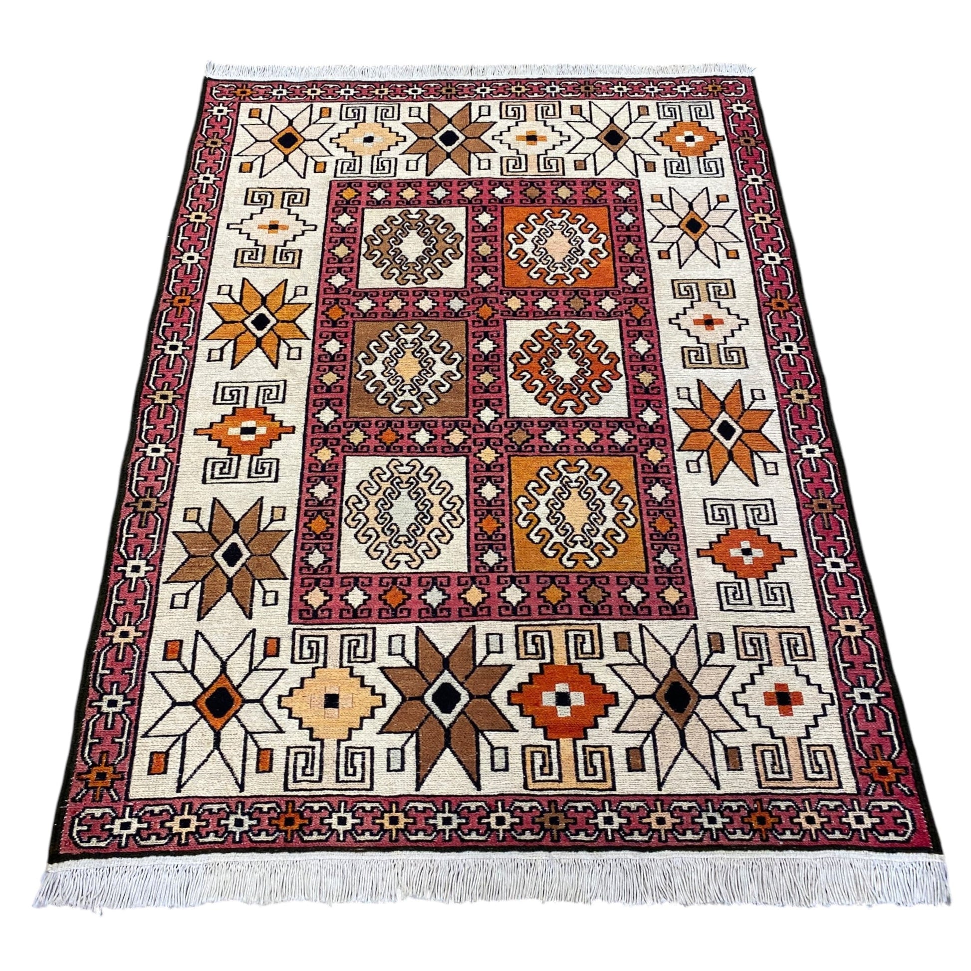 Tribal Silk Sumak Kilim Rug - Kilim Art Gallery