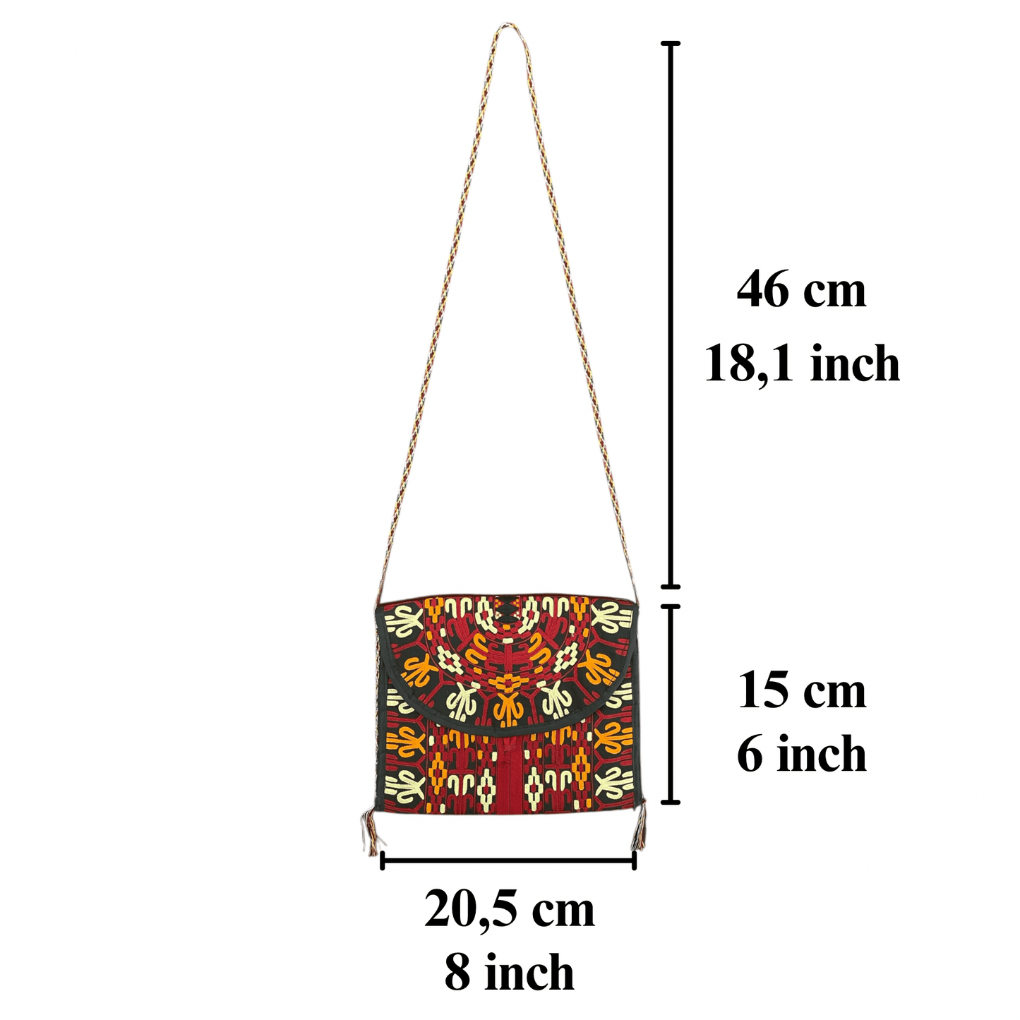 Tribal Turkmen Boho Clutch Bag / Pouch - Kilim Art Gallery
