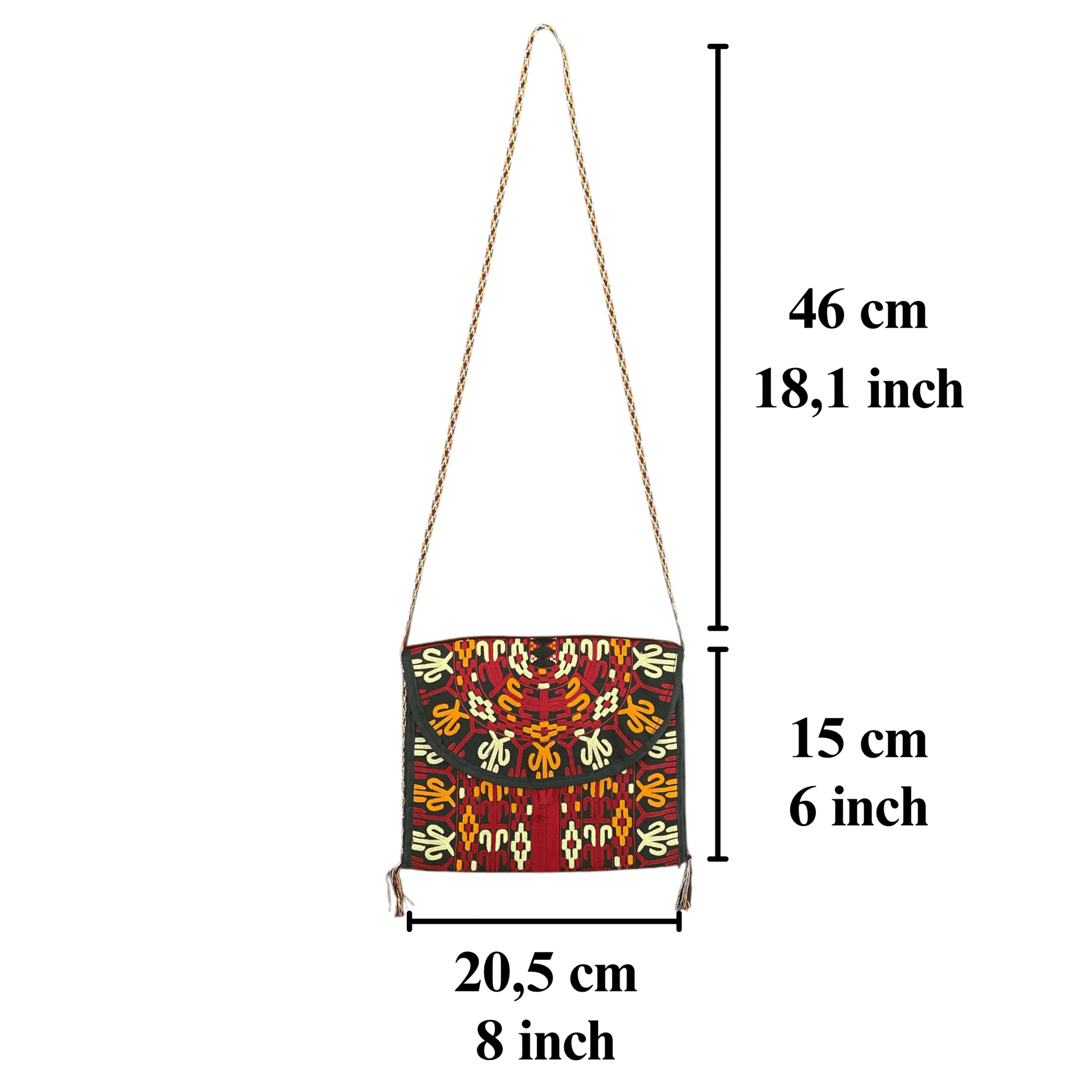 Tribal Turkmen Boho Clutch Bag / Pouch - Kilim Art Gallery