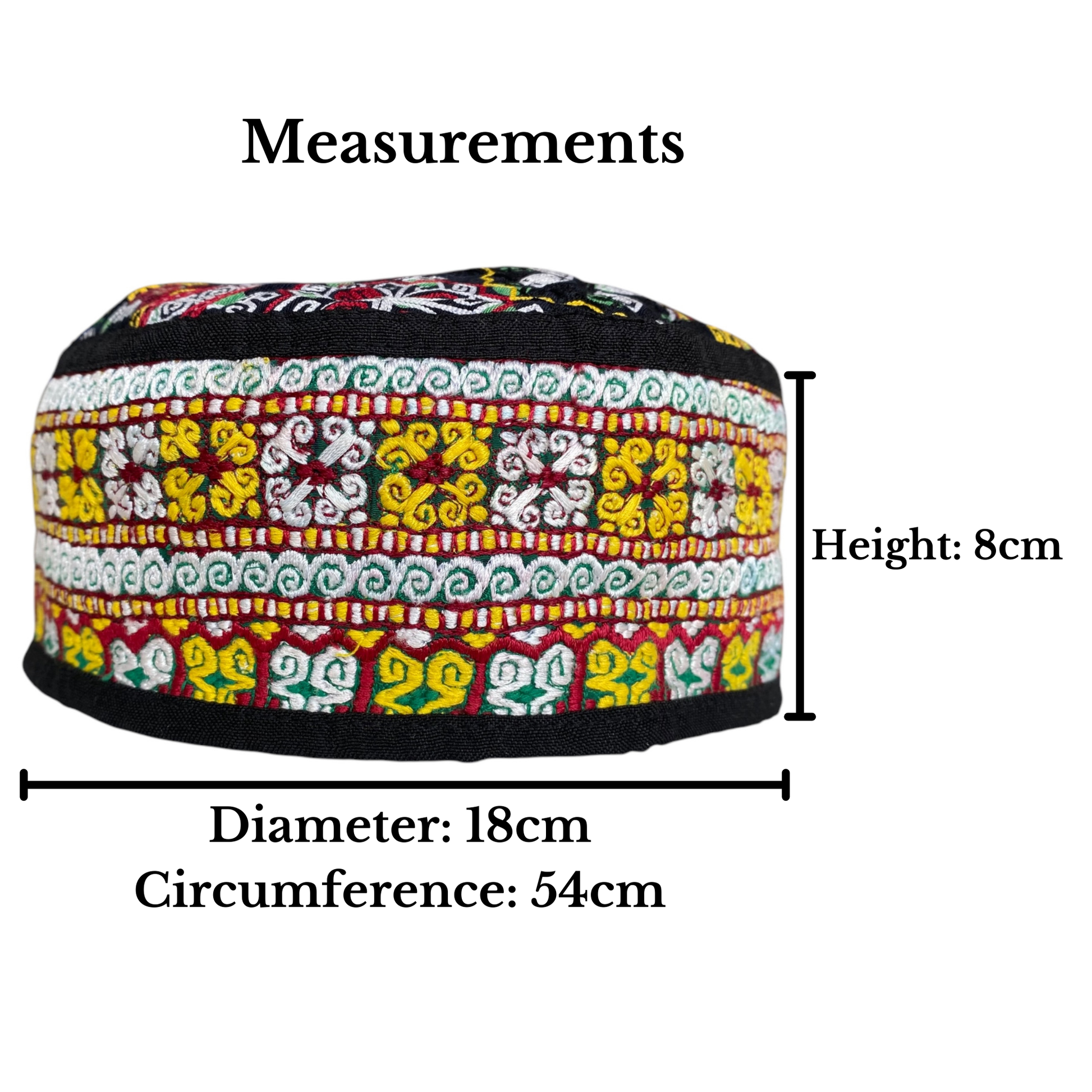 Tribal Turkmen Traditional Unisex Hat - Kilim Art Gallery