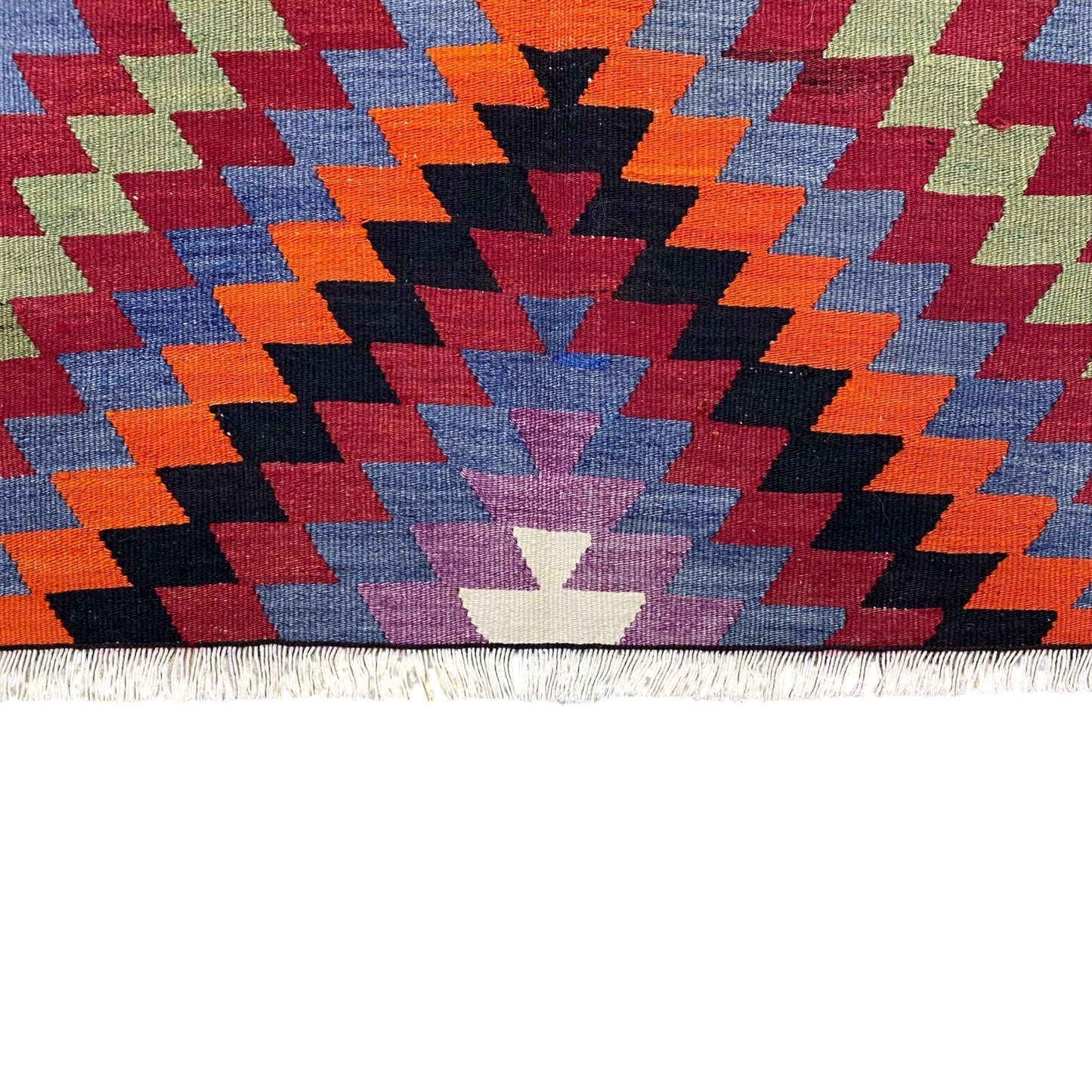 Turkish Afyon Dinar Eye Dazzler Area Kilim Rug - Kilim Art Gallery