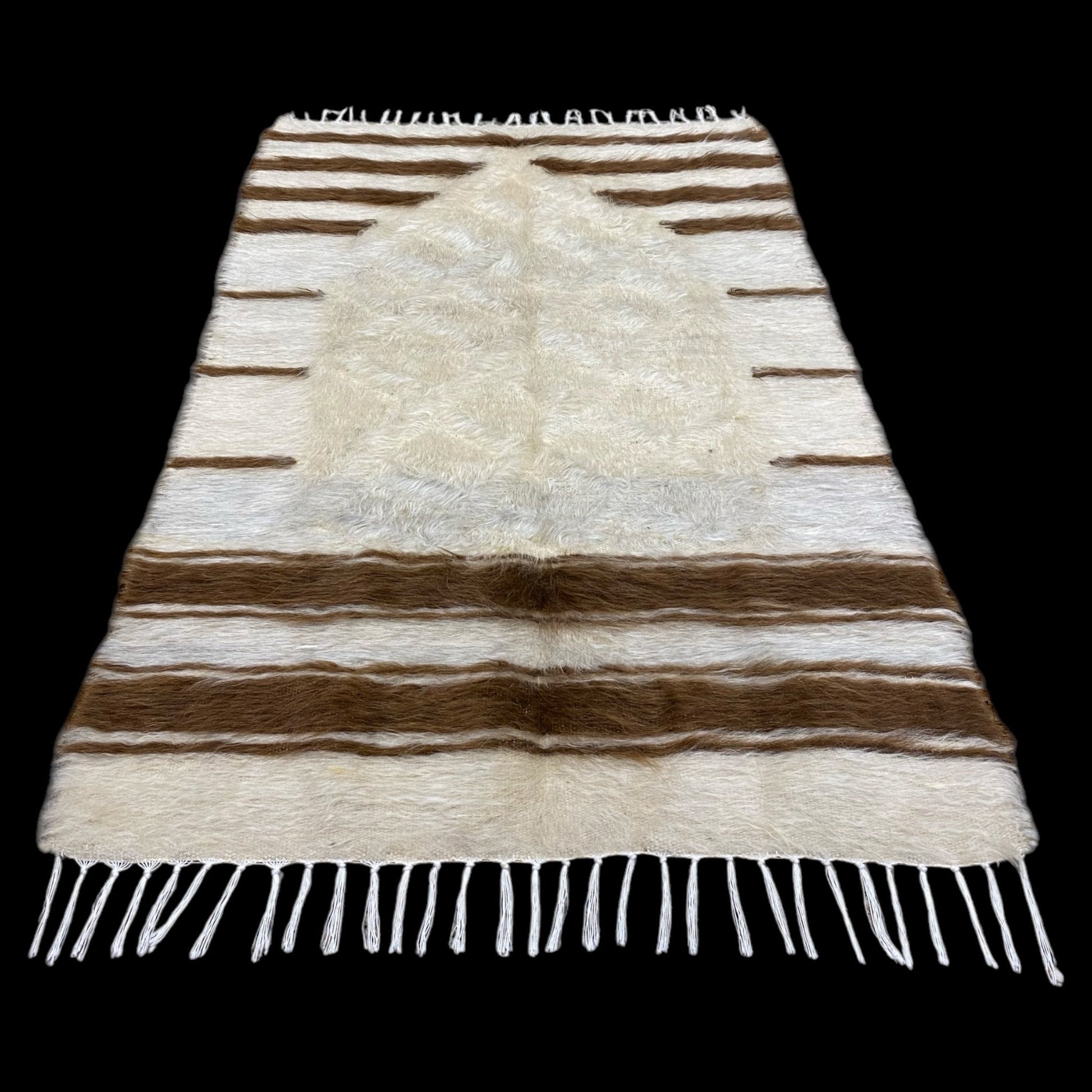 Turkish Angora lint made Mohair Siirt Blanket Prayer Kilim Rug - Kilim Art Gallery