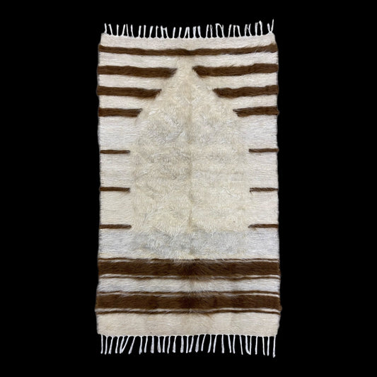 Turkish Angora lint made Mohair Siirt Blanket Prayer Kilim Rug - Kilim Art Gallery