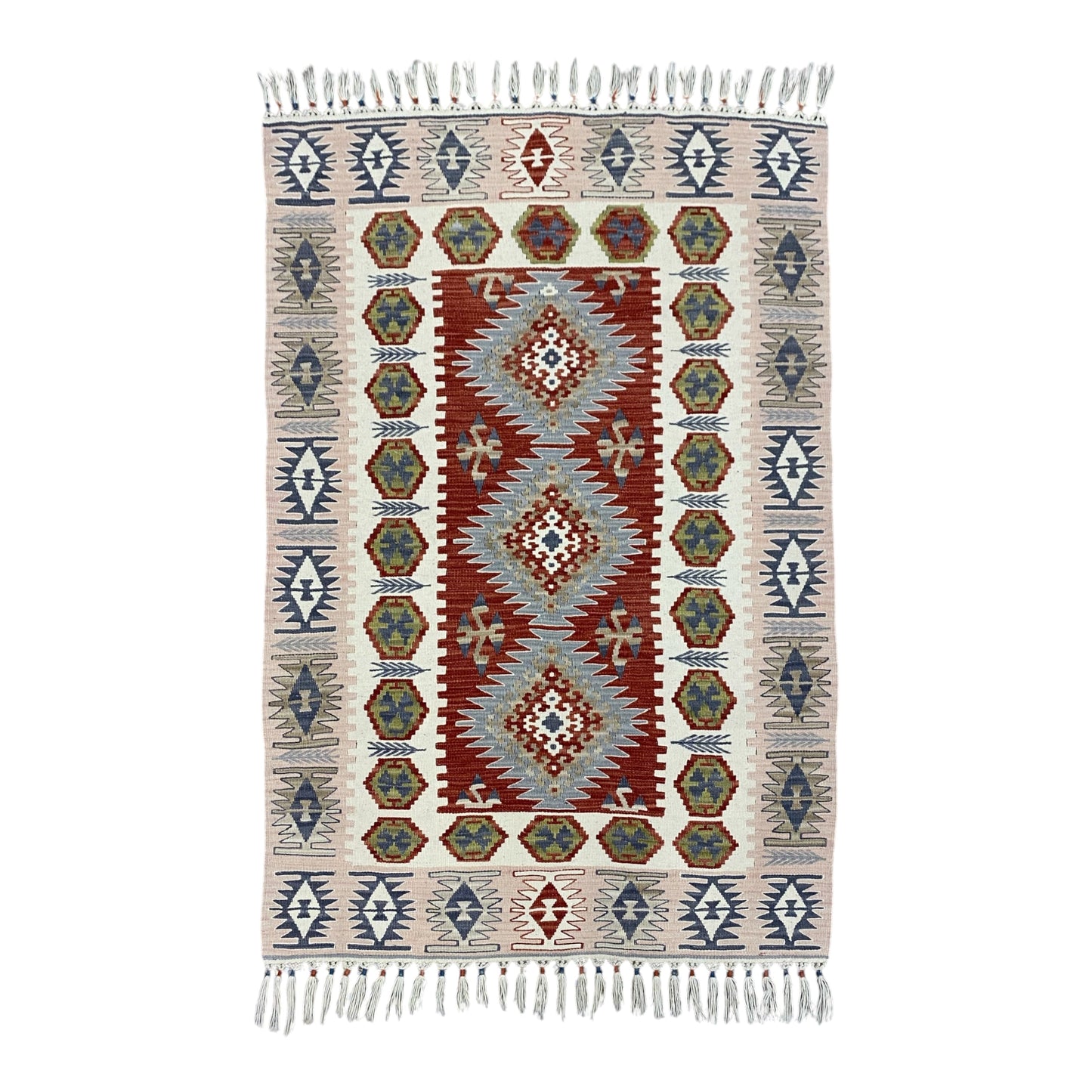 Turkish Kayseri Wool Kilim Rug - Kilim Art Gallery