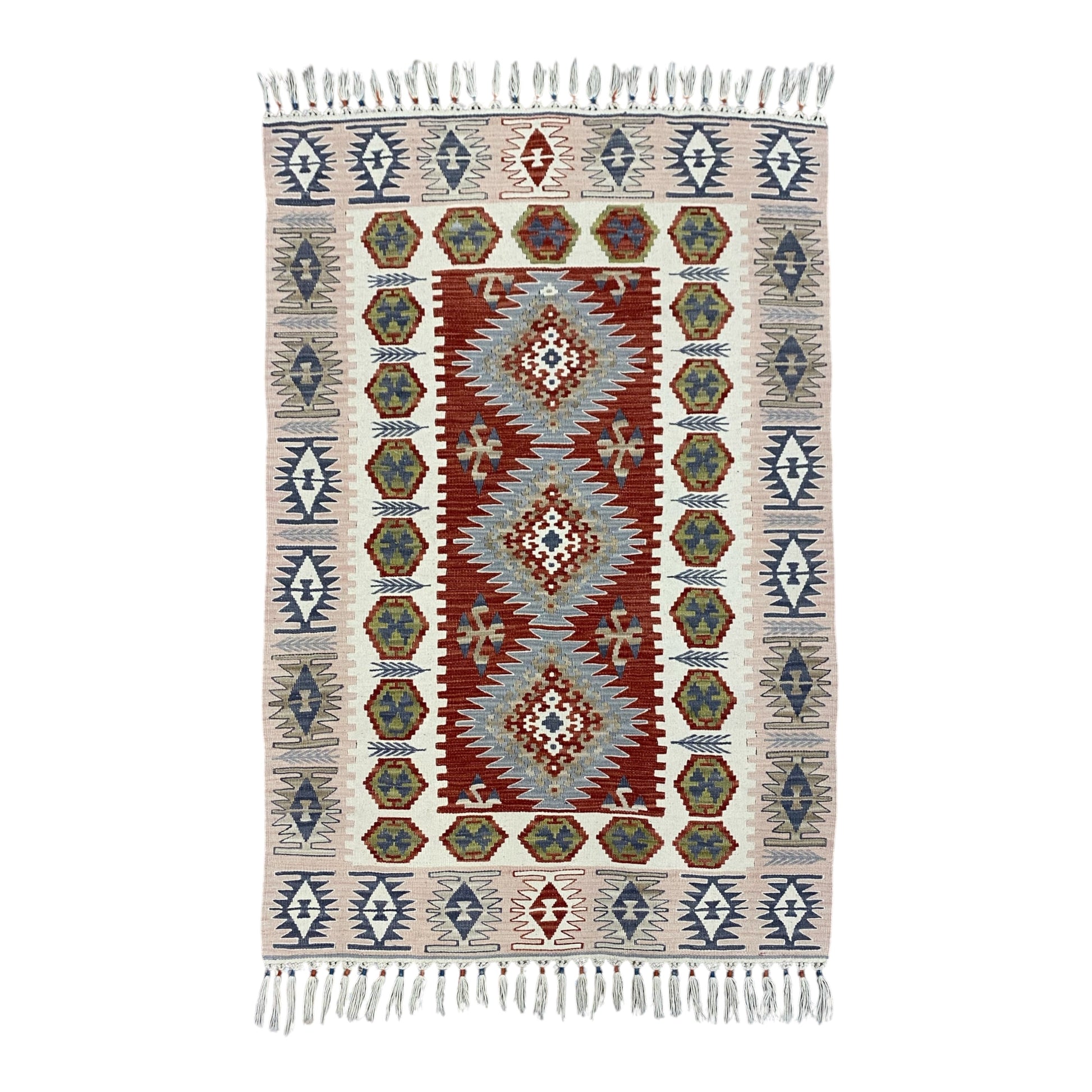 Turkish Kayseri Wool Kilim Rug - Kilim Art Gallery