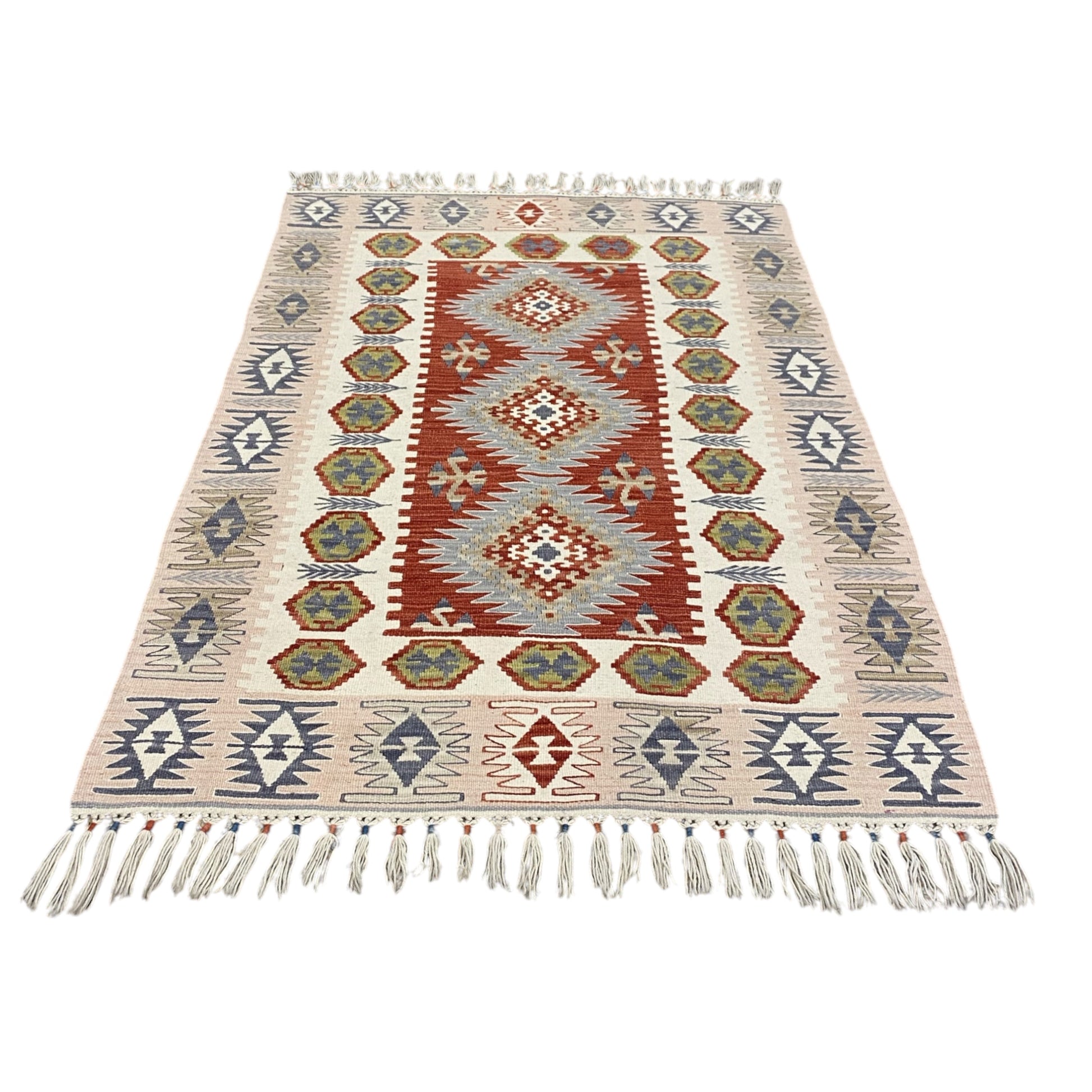 Turkish Kayseri Wool Kilim Rug - Kilim Art Gallery