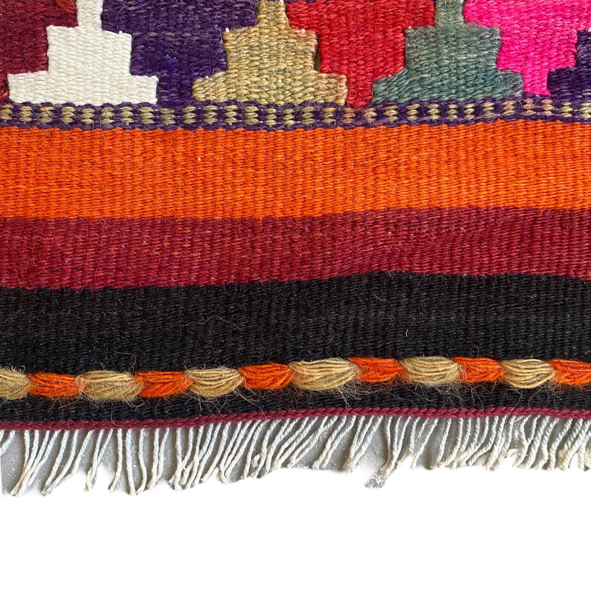 Turkish Malatya Pütürge Pink Boho Kelim / Kilim Rug - Kilim Art Gallery
