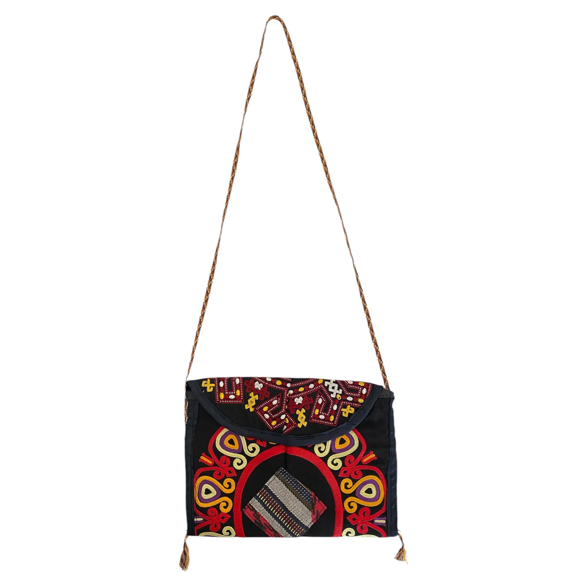 Turkmen Embroidered Boho Small Bag Case Pouch Purse - Kilim Art Gallery