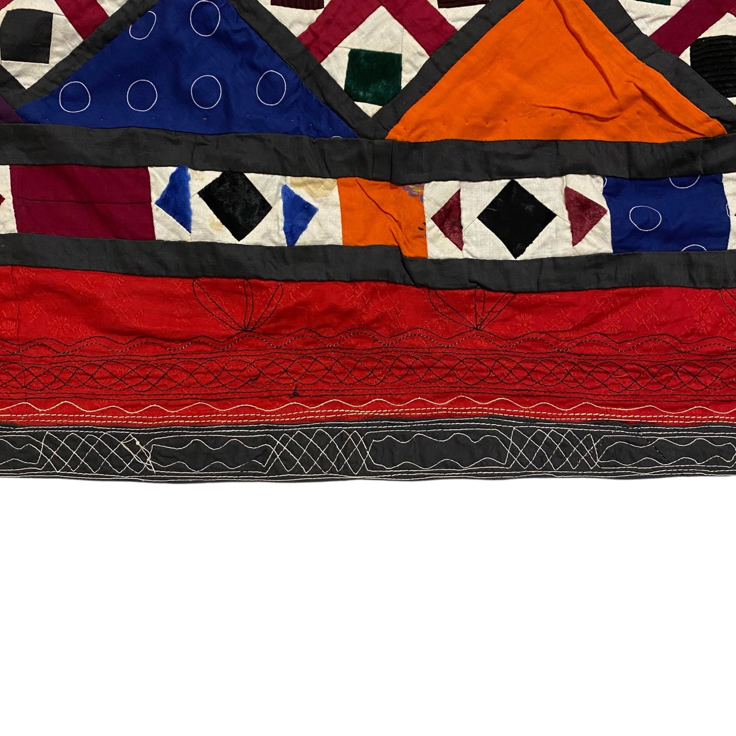 Turkmen Plain Weave / Twill Weave Patchwork Wall Hanging - Kilim Art Gallery