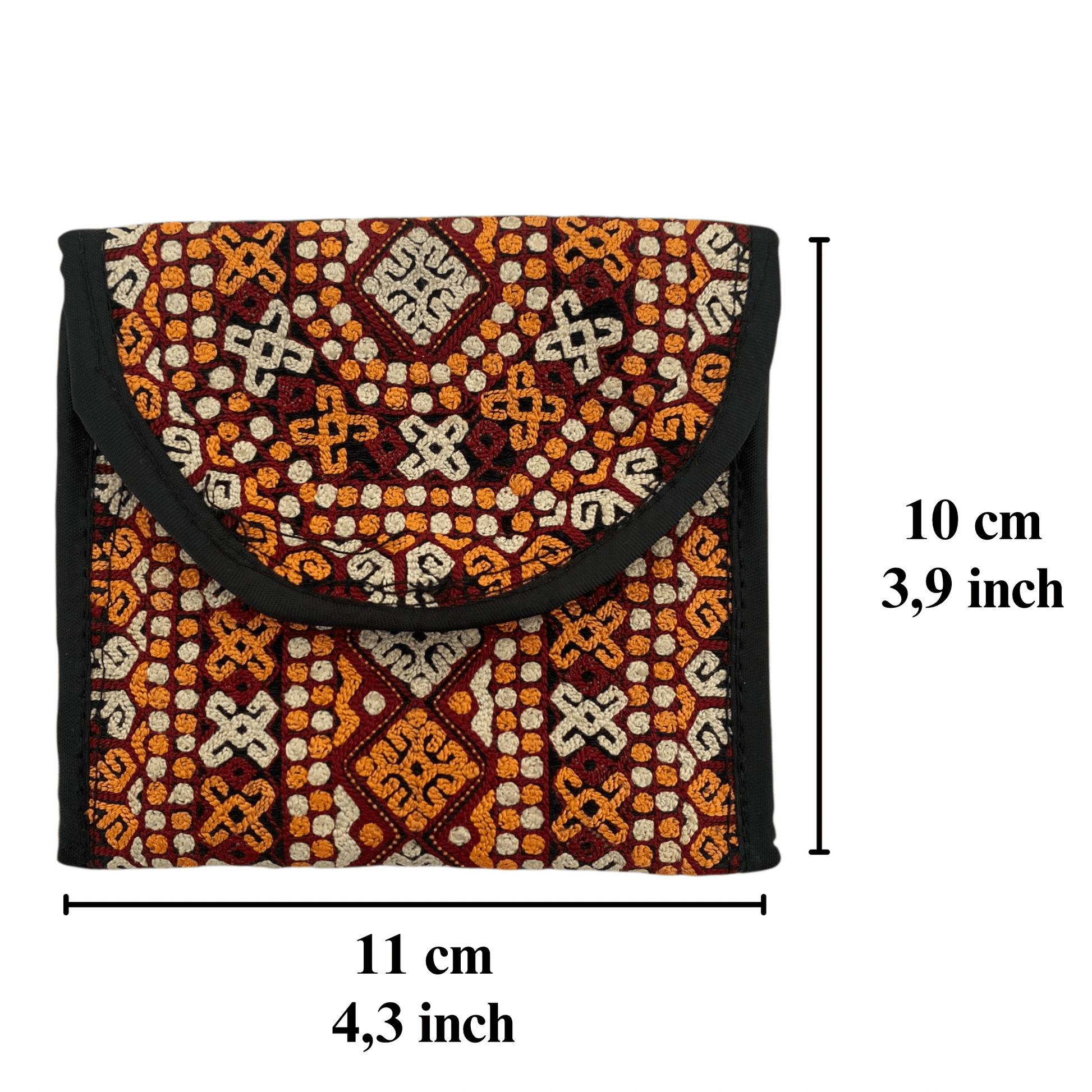Turkoman Ersari Embroidered Pouch Purse Case - Kilim Art Gallery