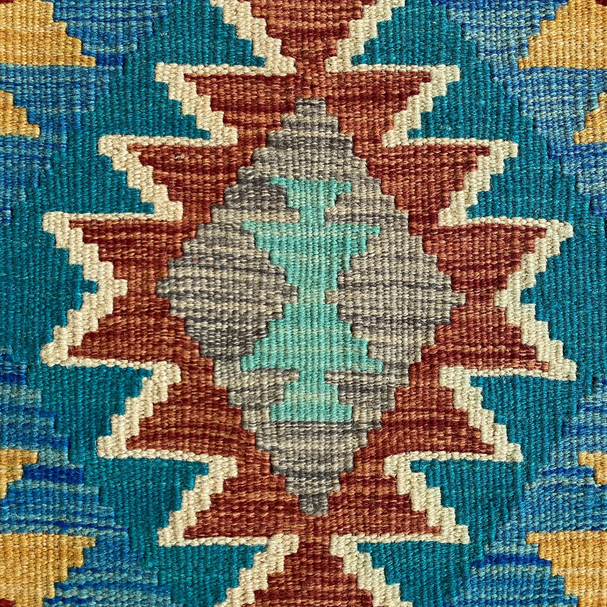 Turqoise Blue Kilim Doormat Bath Mat Rug - Kilim Art Gallery