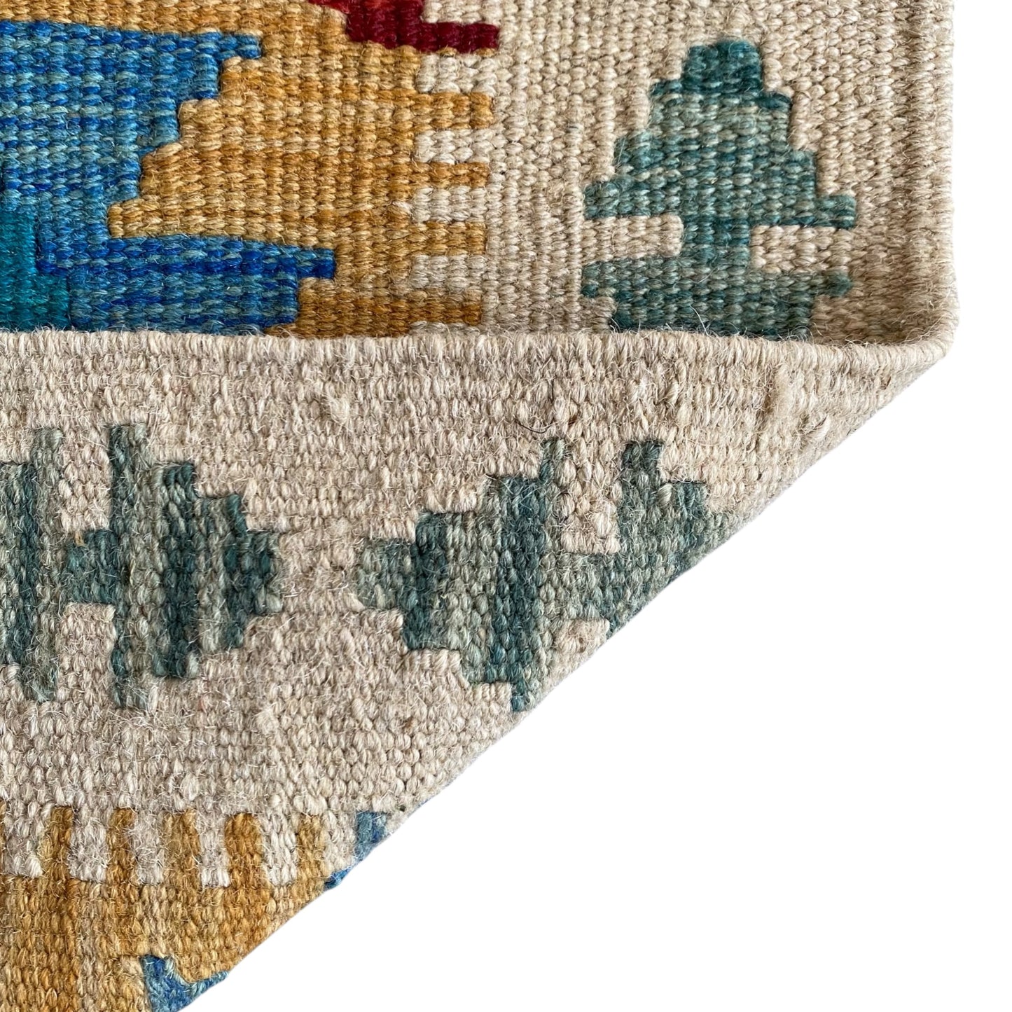 Turqoise Blue Kilim Doormat Bath Mat Rug - Kilim Art Gallery