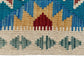 Turqoise Blue Kilim Doormat Bath Mat Rug - Kilim Art Gallery