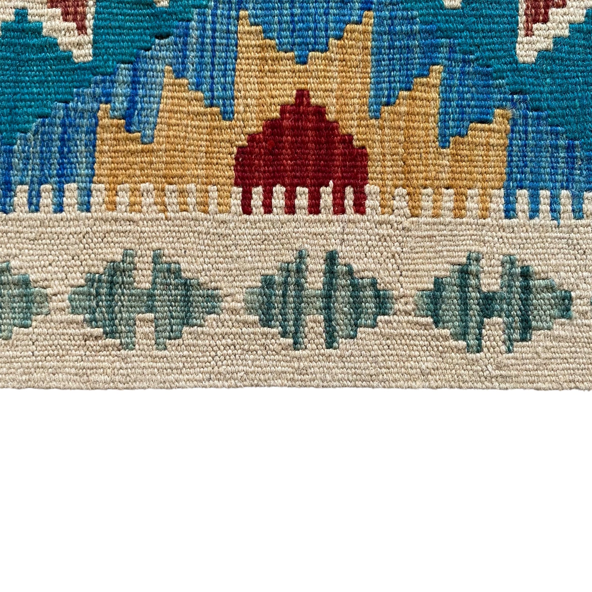 Turqoise Blue Kilim Doormat Bath Mat Rug - Kilim Art Gallery