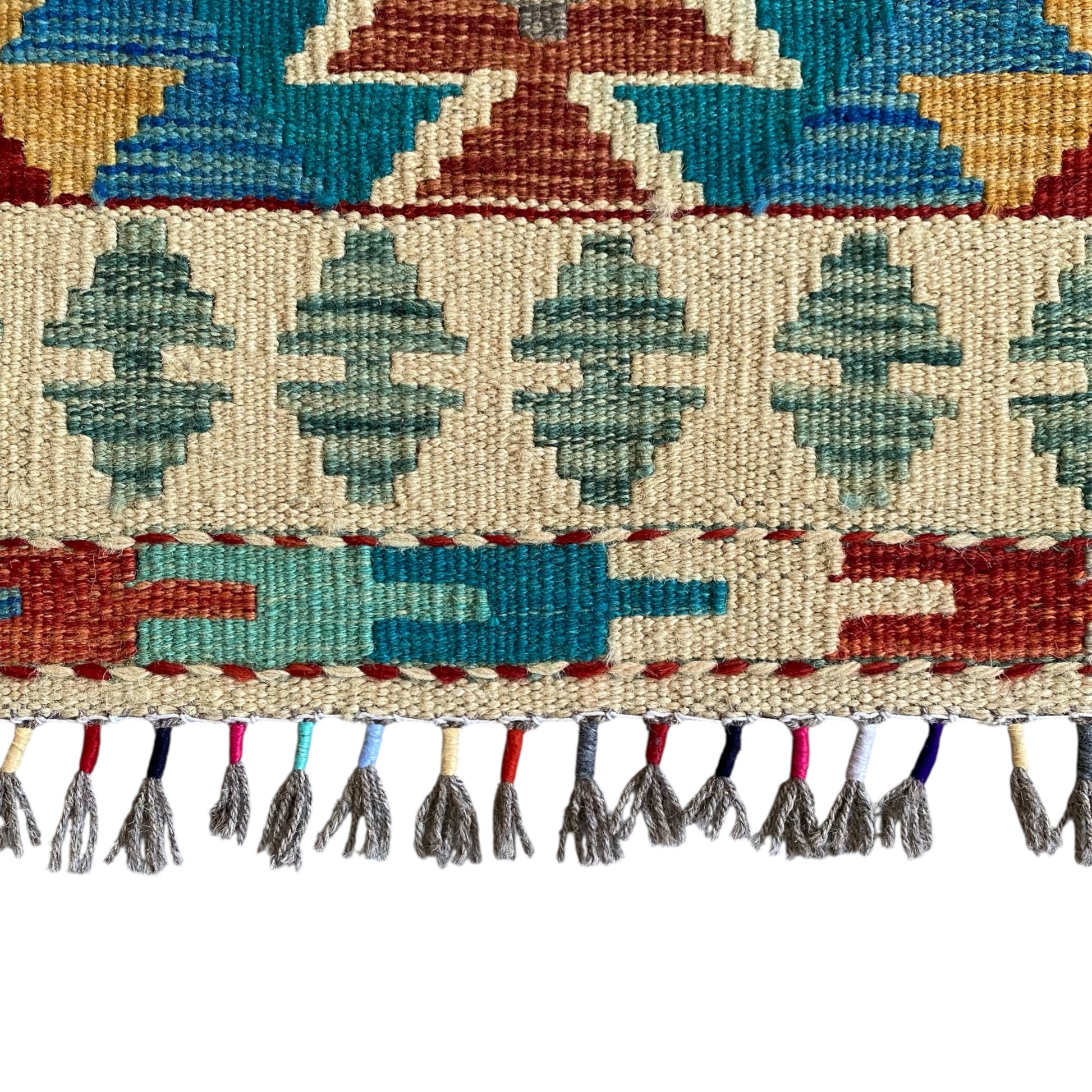 Turqoise Blue Kilim Doormat Bath Mat Rug - Kilim Art Gallery