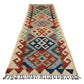 Turquoise Blue Kilim Runner Rug - Kilim Art Gallery